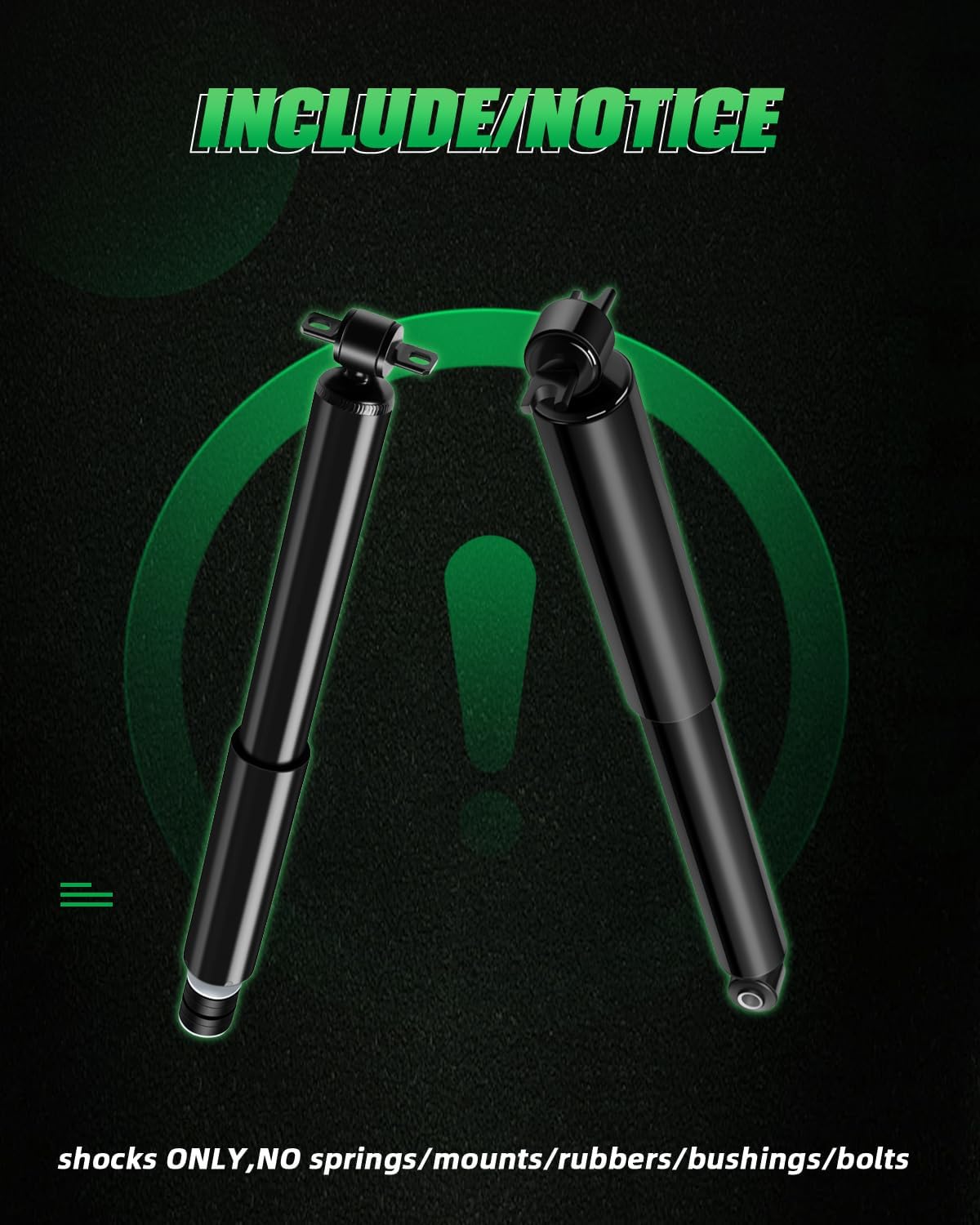 SCITOO Front and Rear Shock Absorbers Struts Compatible with 1997-2006 for Jeep for TJ, 1997-2006 for Jeep for Wrangler, Replace 344435 32196 344403 32306 Automotive Shocks 4PCS