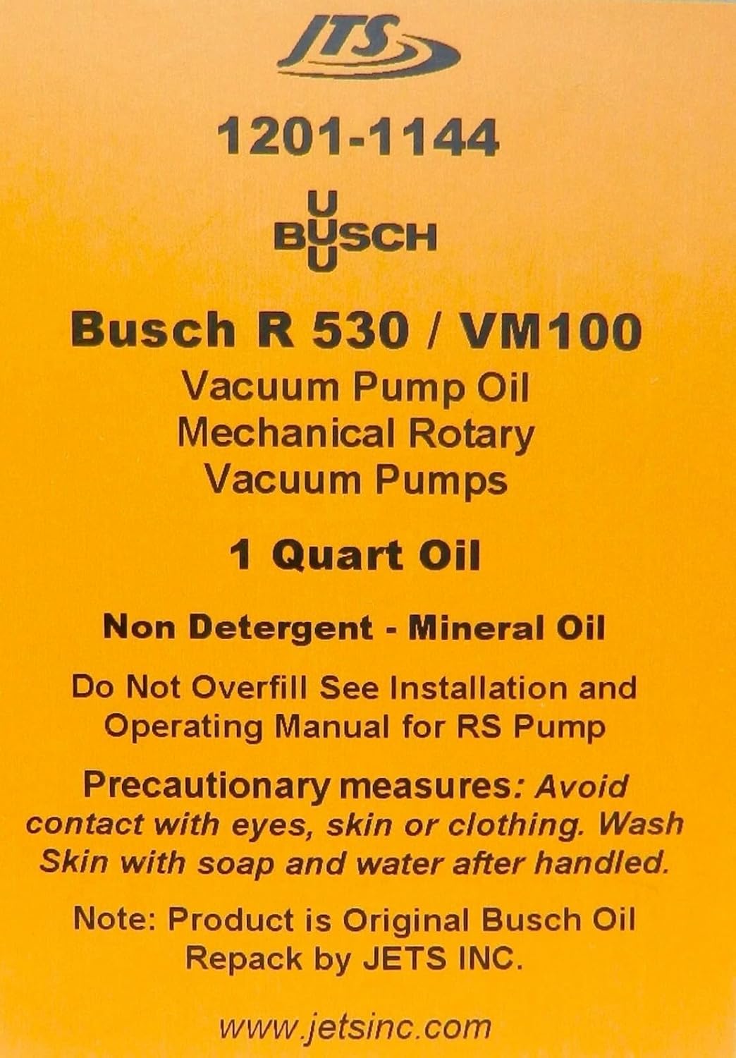 Busch Pump Oil 1 Quart Busch Vacuums Pumps Busch R-530 VM100