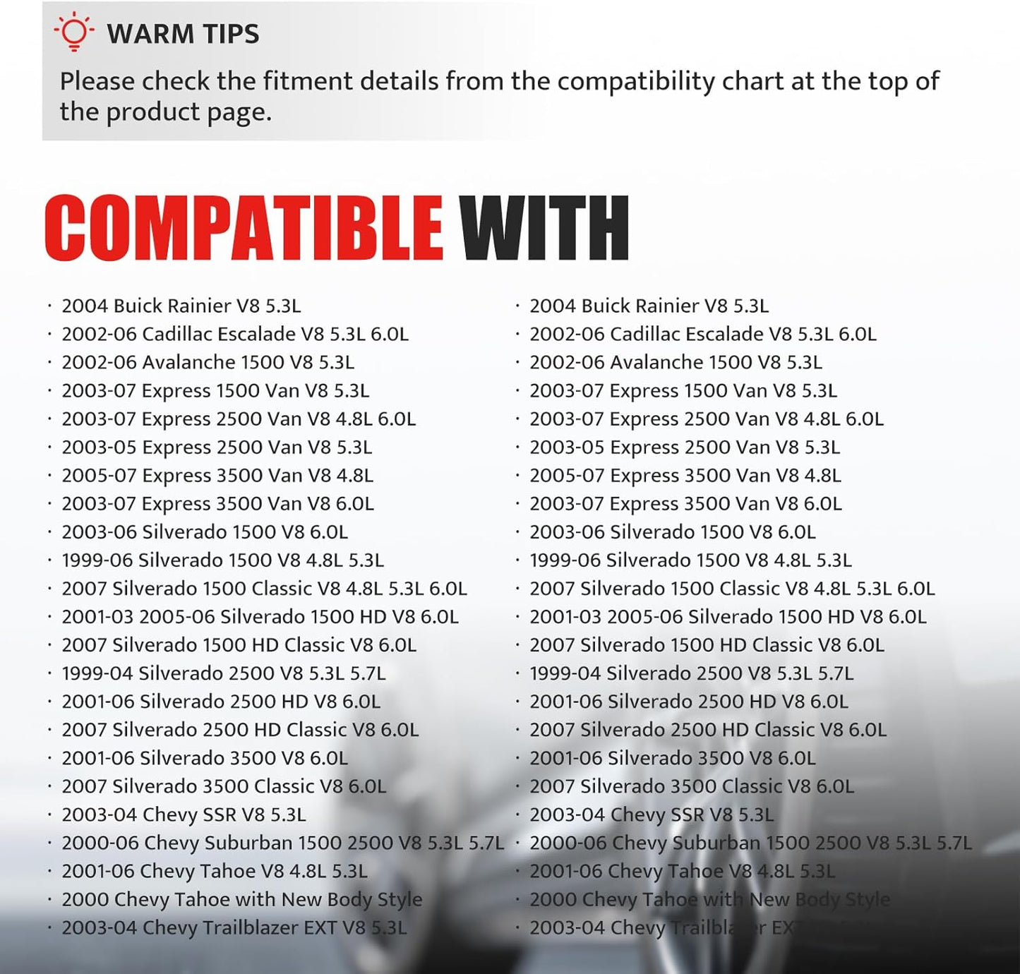 Round Ignition Coil Pack Compatible with V8 4.8 5.3 6.0 Chevy Silverado 1500 2500 Tahoe Suburban Express Avalanche GMC Sierra Yukon XL Savana Escalade, 2001 2002 2003 2004 2005 2006, D585 C1251 UF262