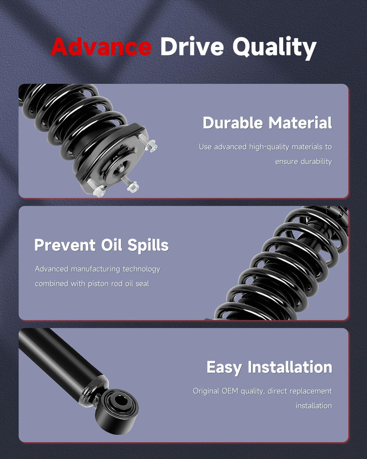 cciyu Front Complete Struts shock and Struts Fits for 2001 2002 2003 2004 2005 2006 for Lexus LS430 11690 Quick Struts Assembly -2PCS