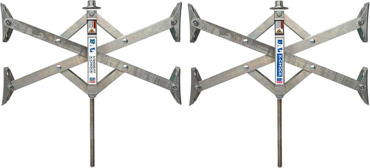 28024 X-Tended Fit X-Chock Tire Locking Chock – Wheel Stabilizer for Wide Tandem Axle Trailers & RVs – Set of Two Chocks, Heavy-Duty Steel, Ratchet Included