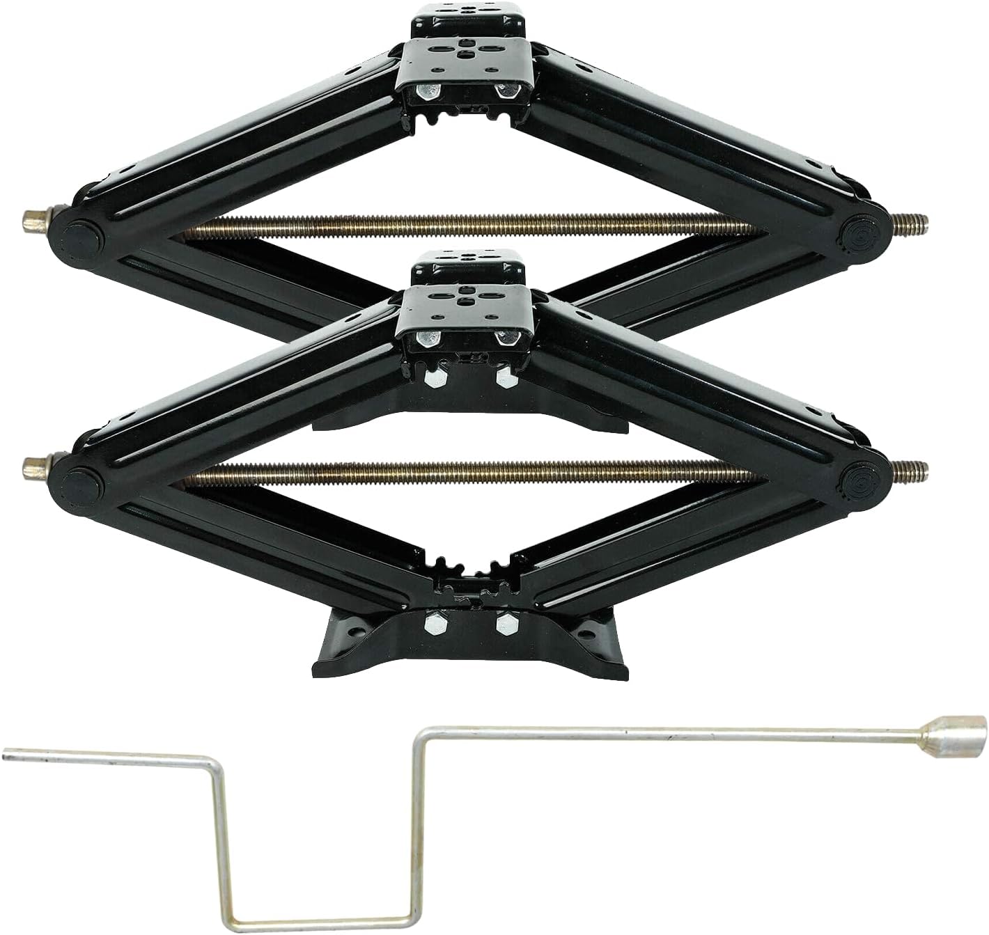 5000 lb Lift 24" RV Stabilizing Scissor Jack, Scissor Lifting Jacks w/Handle for Pop-Up Camper and Travel Trailer -Pack of 2