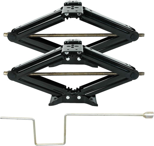 5000 lb Lift 24" RV Stabilizing Scissor Jack, Scissor Lifting Jacks w/Handle for Pop-Up Camper and Travel Trailer -Pack of 2