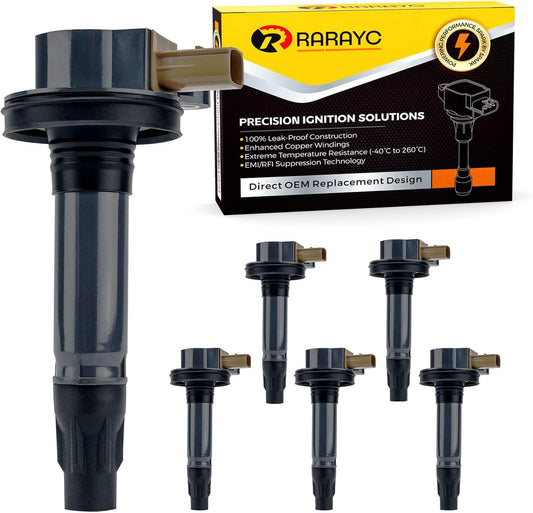 6-Pack UF646 Ignition Coil Set Compatible with 3.5L V6 EcoBoost Ford F150 Expedition Explorer 2011-2020 - Replaces DG549 BL3Z-12029-C
