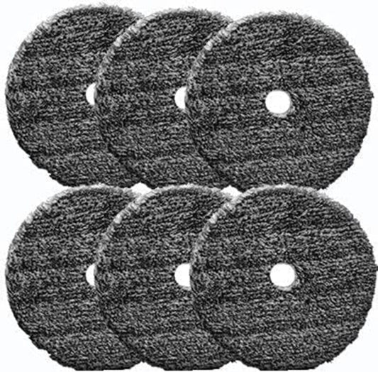 URO-Fiber Microfiber Pad for Car Compounding, Cutting, Buffing, Waxing, and Polishing - Compatible with Long-Throw, High-Action, Dual-Action, and Random Orbital Polisher - 6 in (6 Pads)