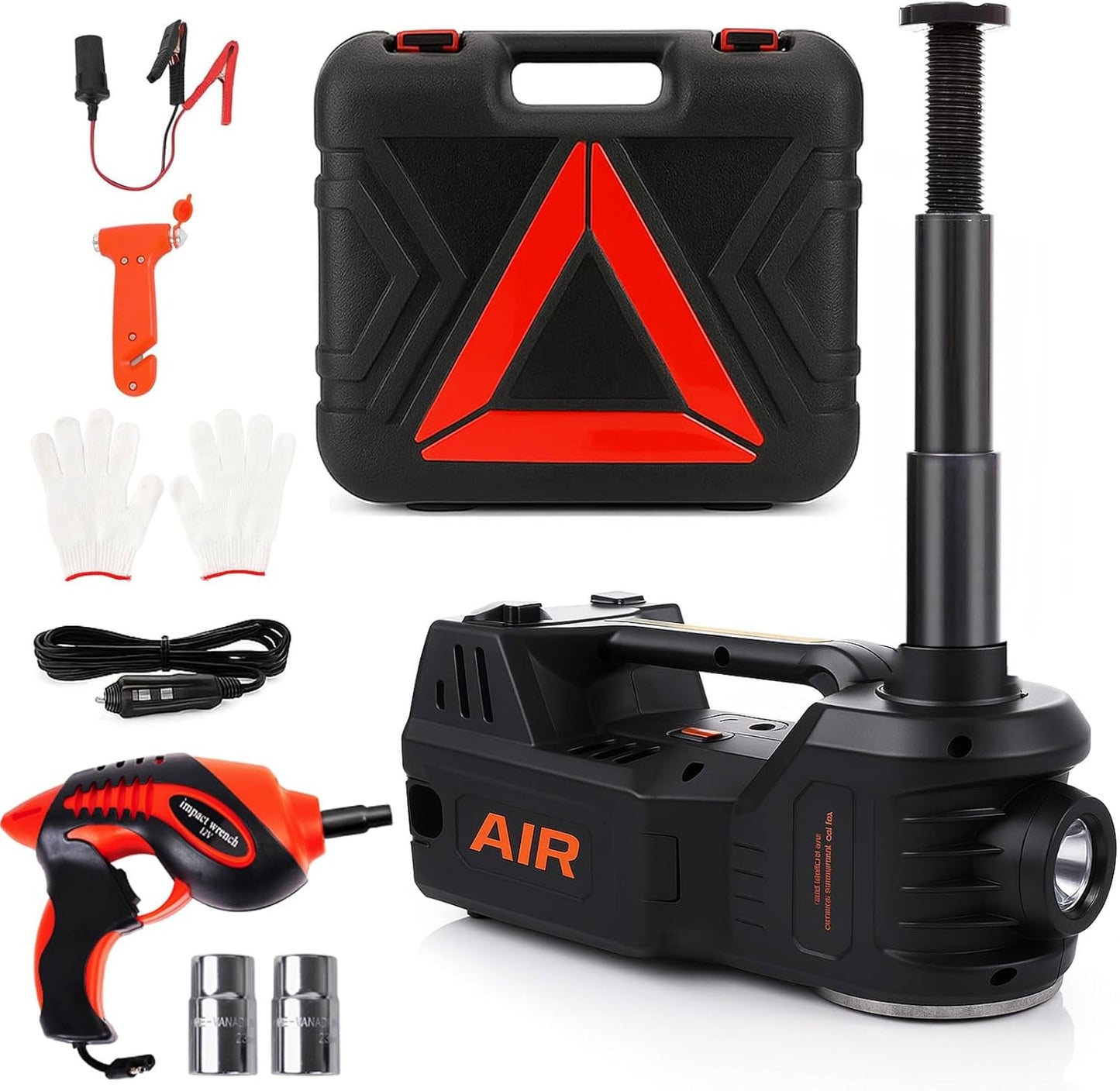 STANDTALL Electric Car Jack Hydraulic Cordless Remote Control 5 Ton 18V Automatic Small Portable Tire Change Kit Emergency Repair Tire Tools for SUV Sedans Vehicle MPV