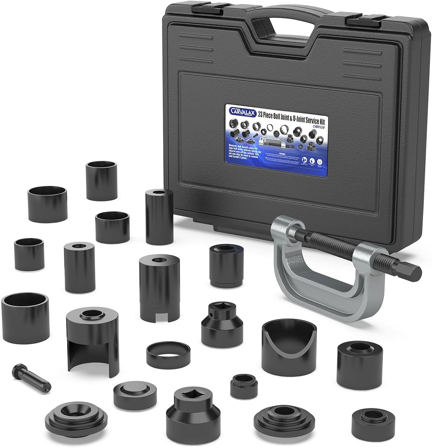 10-Piece Ball Joint Press Kit, Ball Joint Removal Tool Kit w/Universal Adapters and Sockets for Most 2WD/4WD Cars, Trucks and SUVs