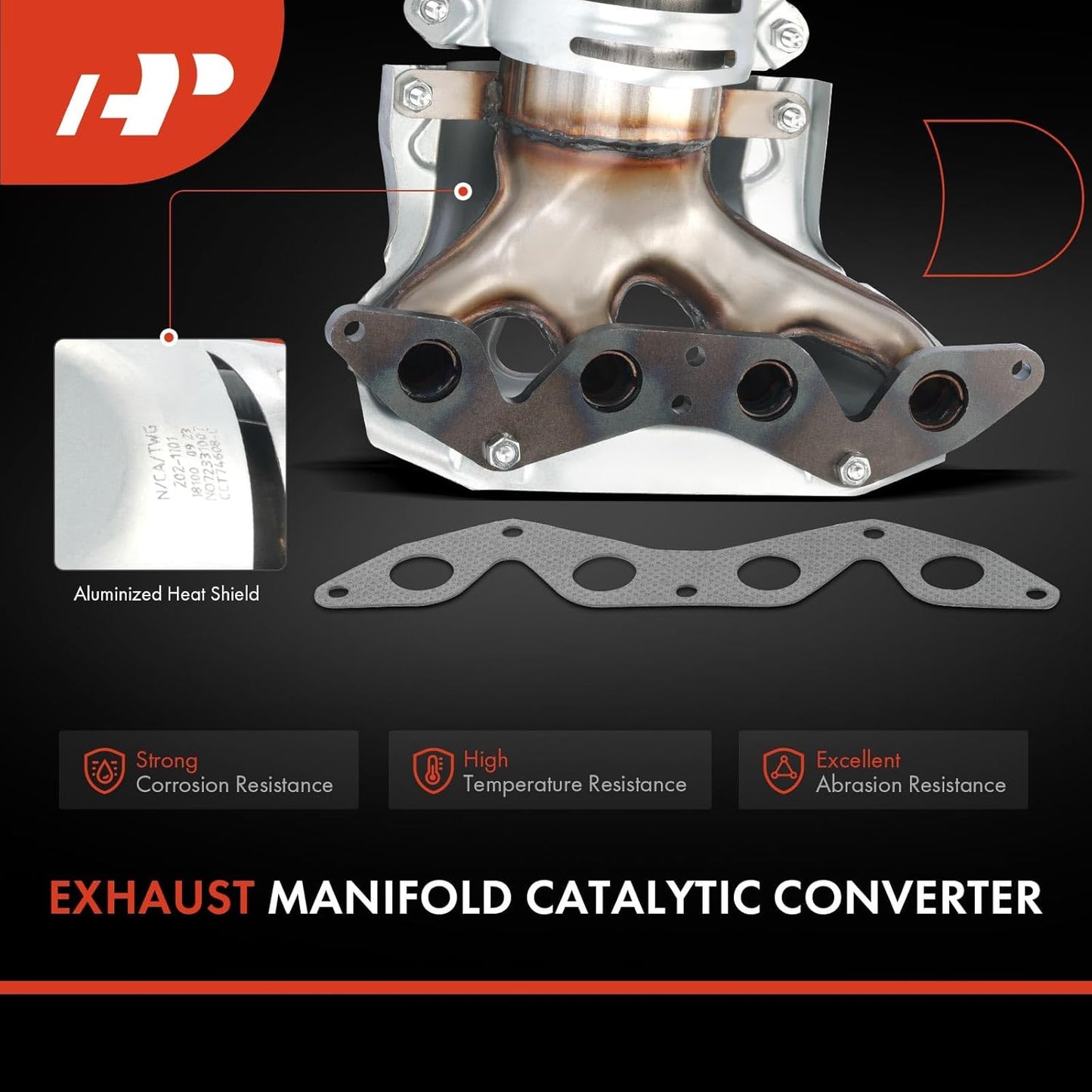 A-Premium Exhaust Manifold Catalytic Converter W/Gasket Kit Direct-Fit Compatible with Honda Civic & Acura EL 2001-2005 L4 1.7L, Front Side - EPA Compliant