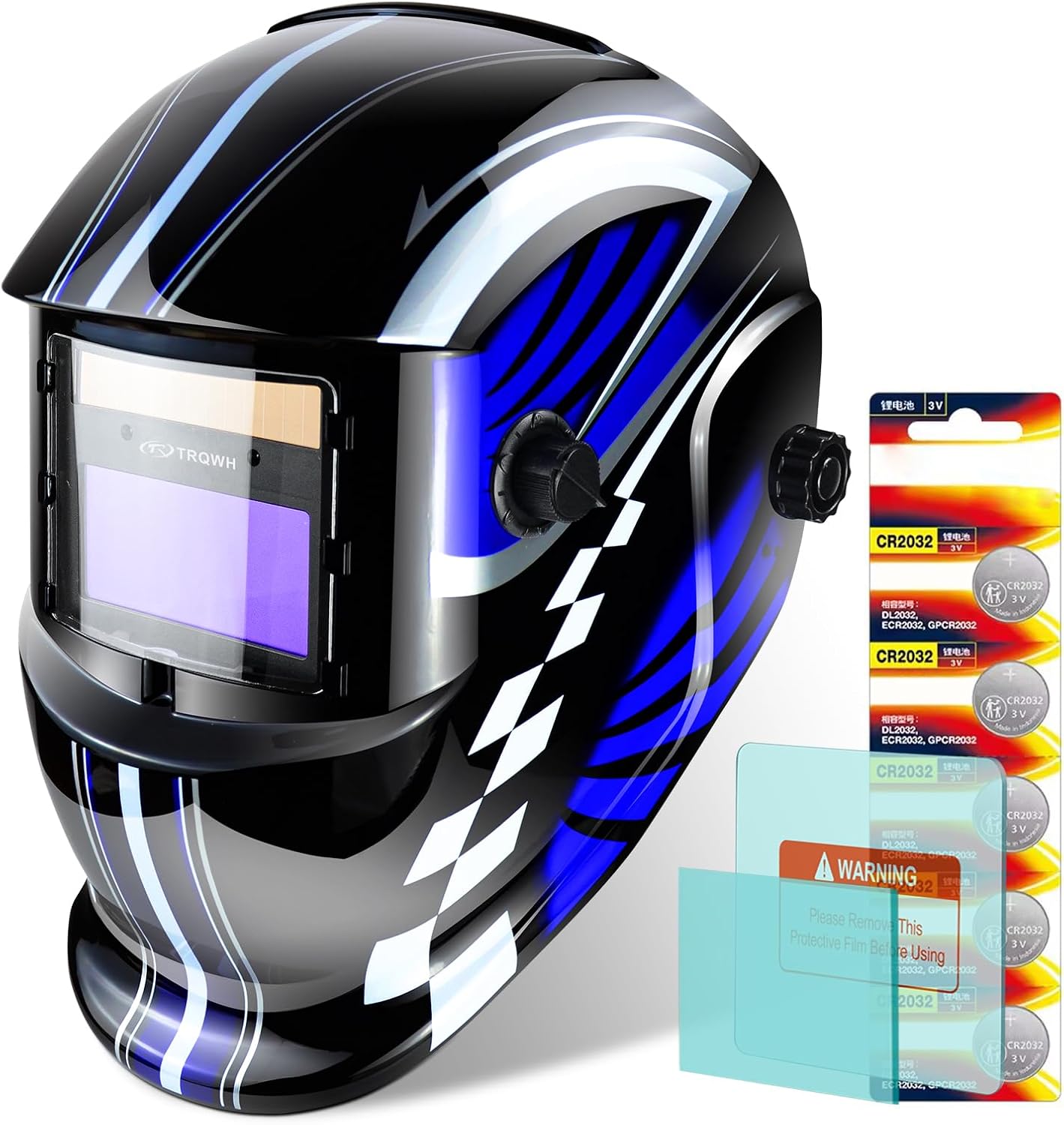 Welding Hood Auto Darkening Welding Helmet with Light True Color 1/1/1/2 Top Optical Clarity Wide Shade 9-13 Welding Mask with Grinding Weld Helmet (KTS-HD94)
