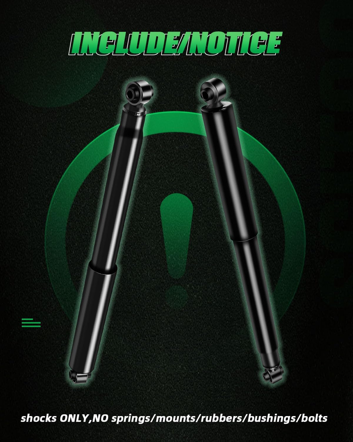 SCITOO Gas Strut Shock Absorber Rear fit 2005-2010 for Dodge Dakota (Pack of 2)