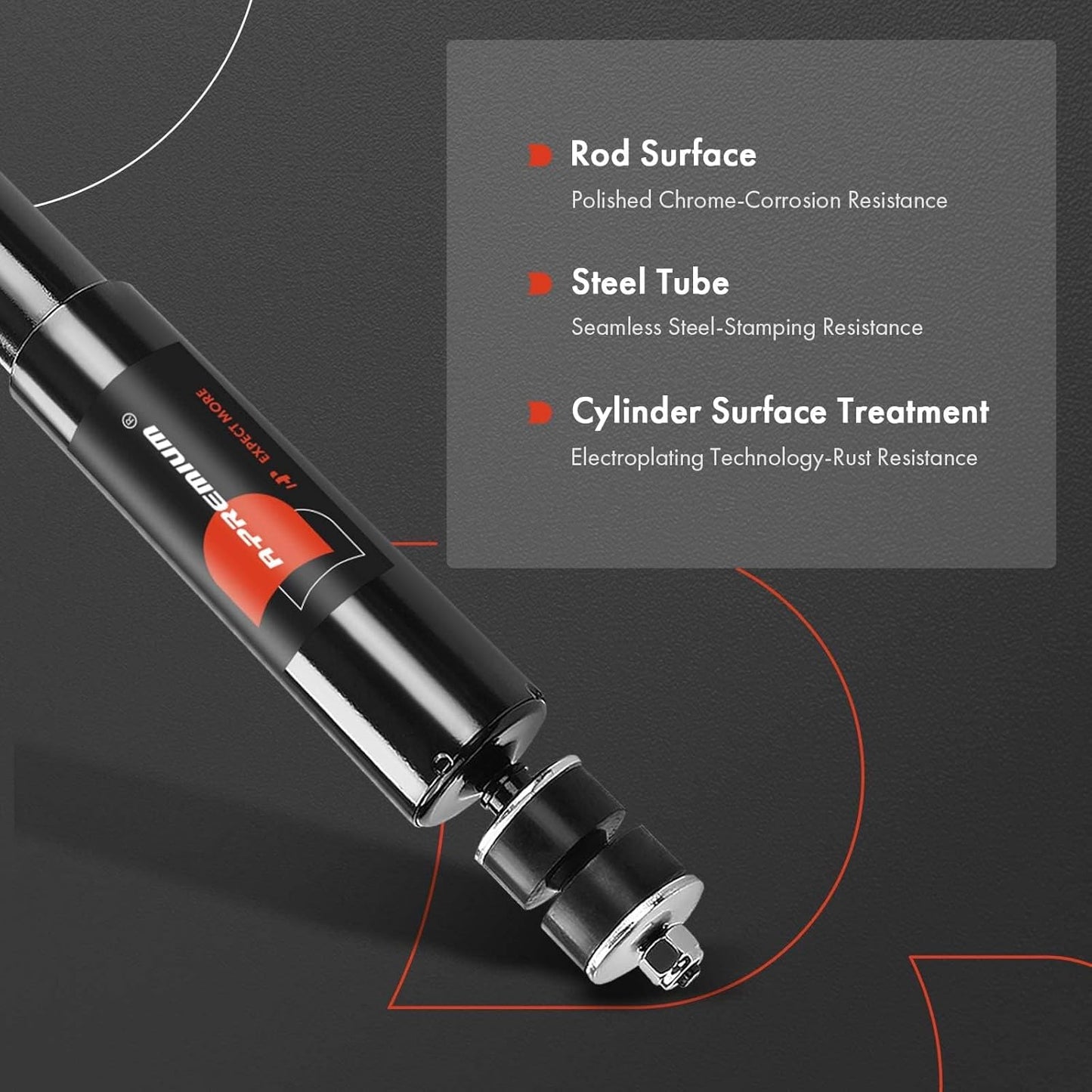 A-Premium Rear Pair (2) Shock Strut Absorbers Compatible with Nissan Sentra 2014 2015 2016 2017 2018 2019, Driver and Passenger Side