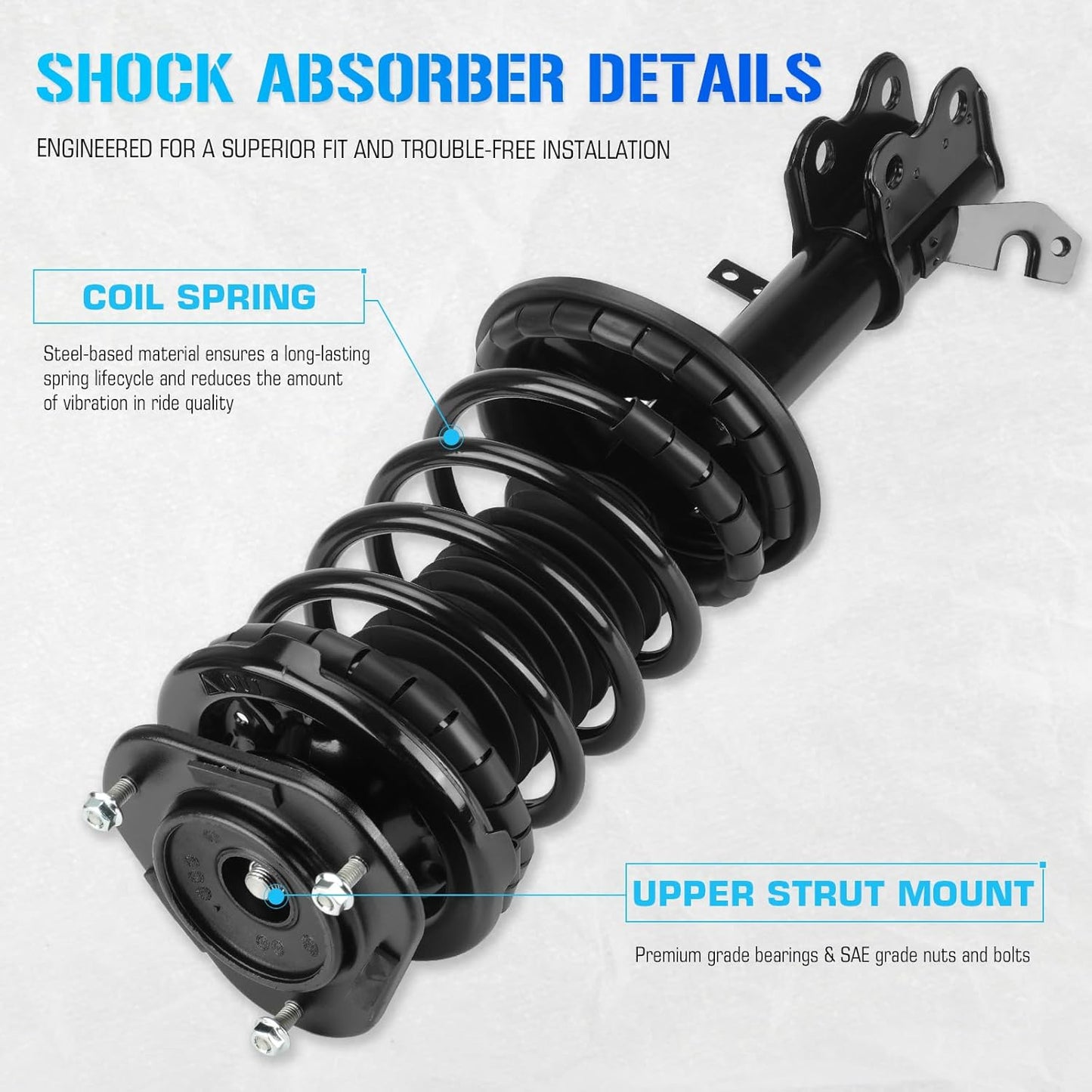 271951R 271952L Front Struts w/Coil Springs for 1993-2002 Toyota Corolla (Sedan ONLY) / 1998-2002 Chevrolet Prizm / 1993-1997 Geo Prizm, Shock Absorbers Assemblies Suspensions 94 95 96 99 00 01