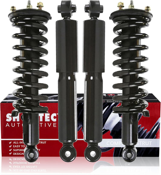 Shoxtec Full Set Complete Struts Coil Spring Assembly Shock Absorbers Replacement for 2005 2006 2007 2008 2009 2010 2011 2012 Nissan Pathfinder; All Trim Levels Repl.no 171103 37274