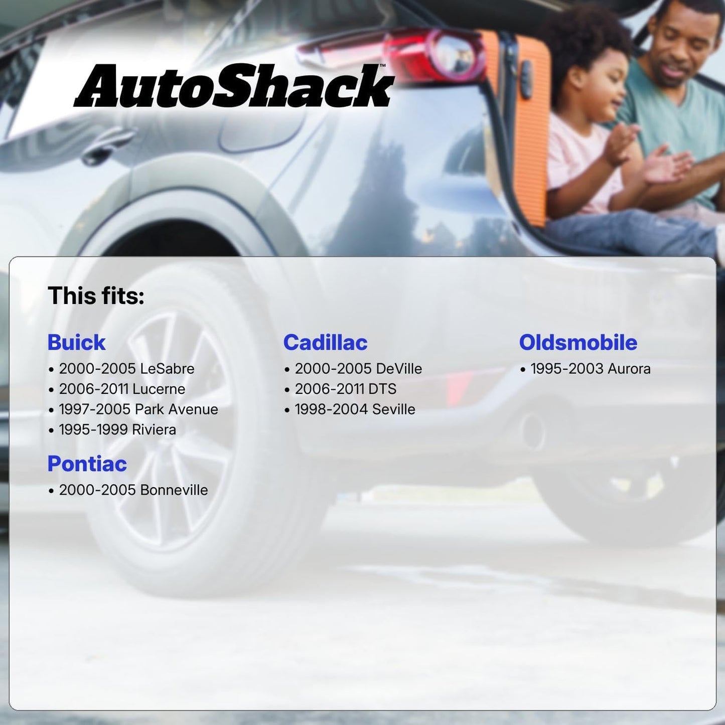 AutoShack Rear Active to Passive Set Conversion Set Replacement for Buick Lucerne Park Avenue LeSabre Riviera Cadillac DTS Seville DeVille Oldsmobile Aurora Pontiac Bonneville 4.6L FWD SCK75202