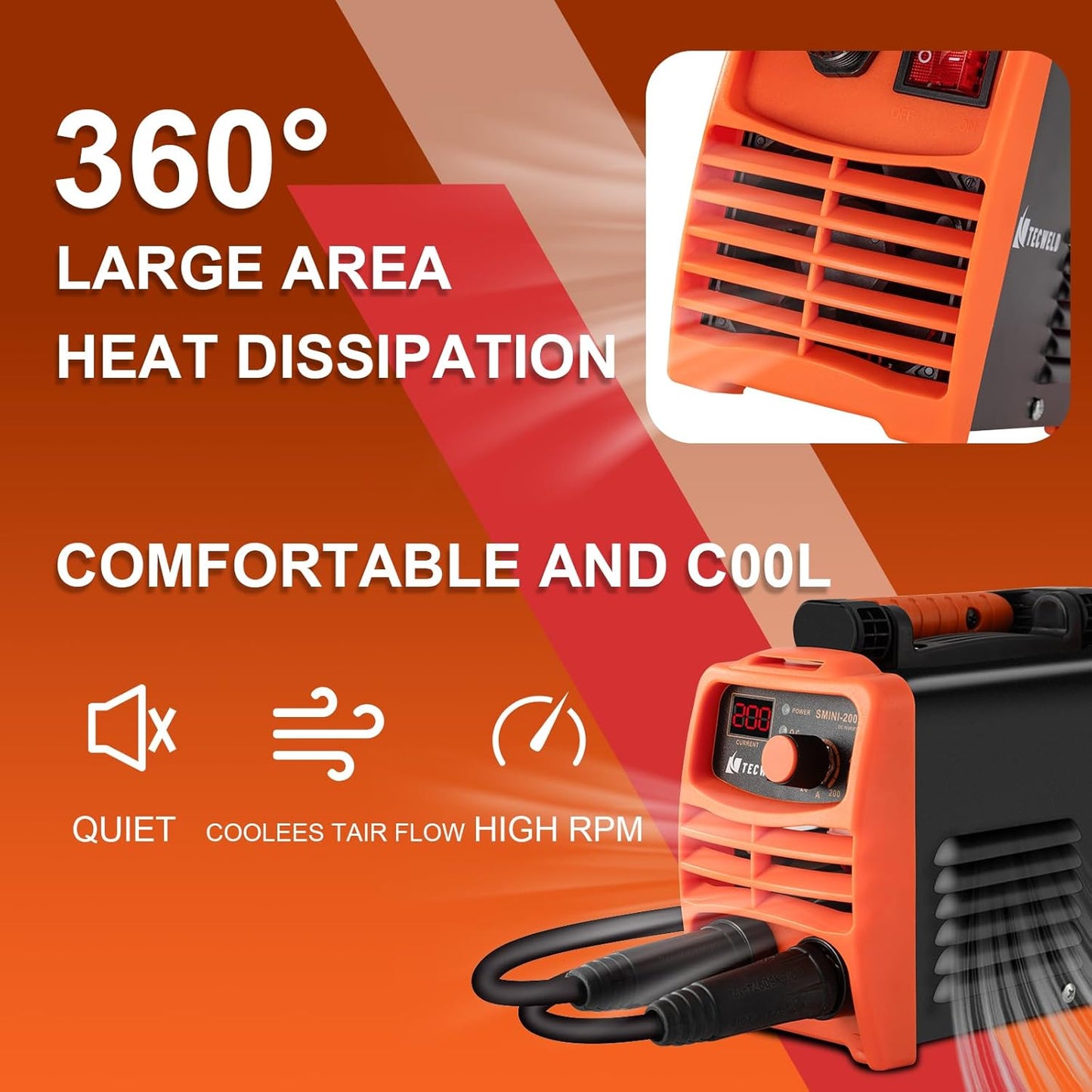 200A Stick Welder 110V, Mini Portable Inverter Welding Machine with Synergic Control, Digital Display, Hot Start, Arc Force, Anti-Stick - Includes Helmet,Gloves,20 Rods & Accessories