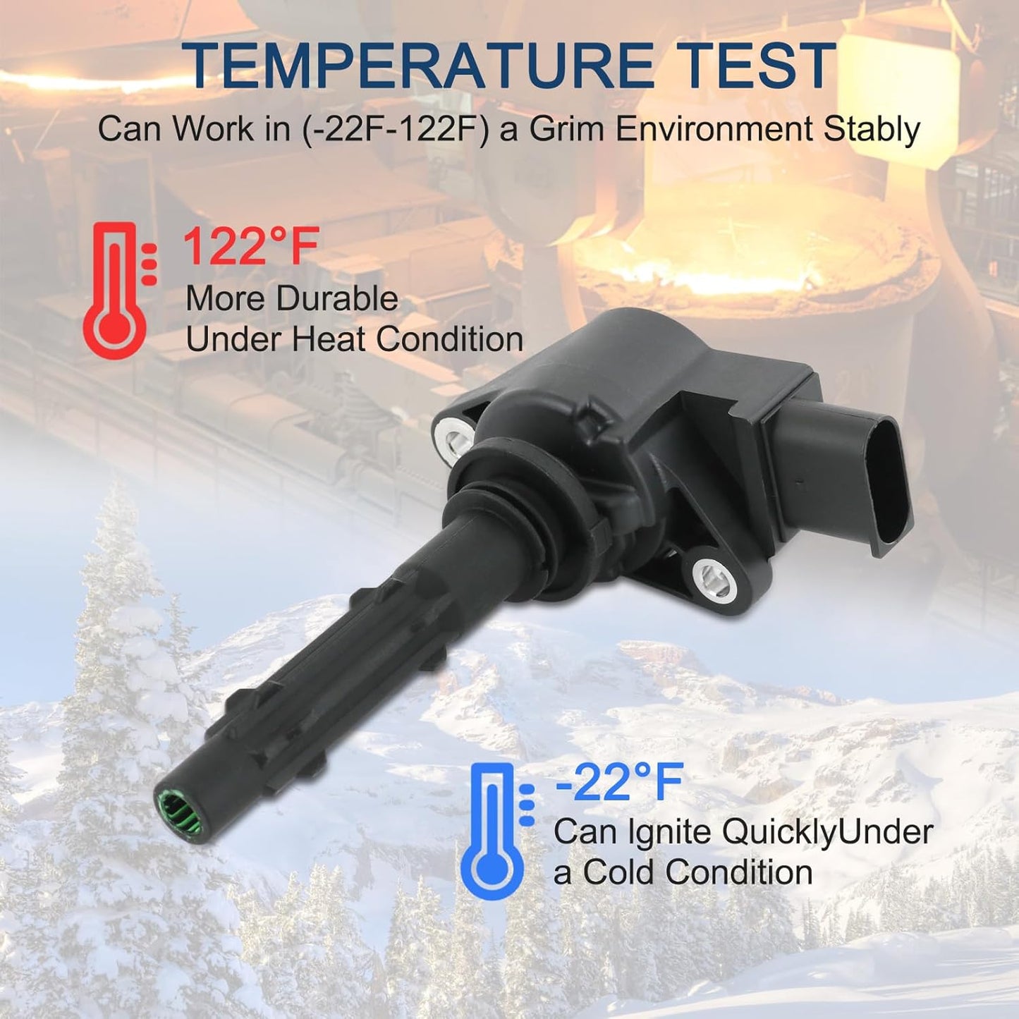 Set of 6 Ignition Coil Pack Compatible with Mercedes Benz E350 GLK350 ML350 ML450 R350 S400 C230 C280 C300 C350 CLK350 SLK280 SLK300 SLK350 V6 3.0L 3.5L Replace# UF535, UF585, C1691, 5C1748