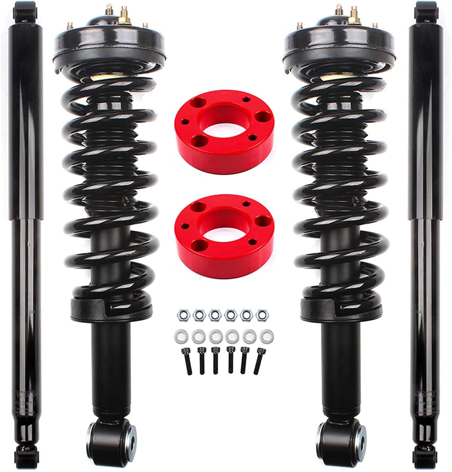 SCITOO 2.5 inch Front,Front Strut Spring Assembly,Rear Struts Shock Absorbers Lift Leveling Kit for Ford for F-150 2009-2012 Coil Spring Spacer