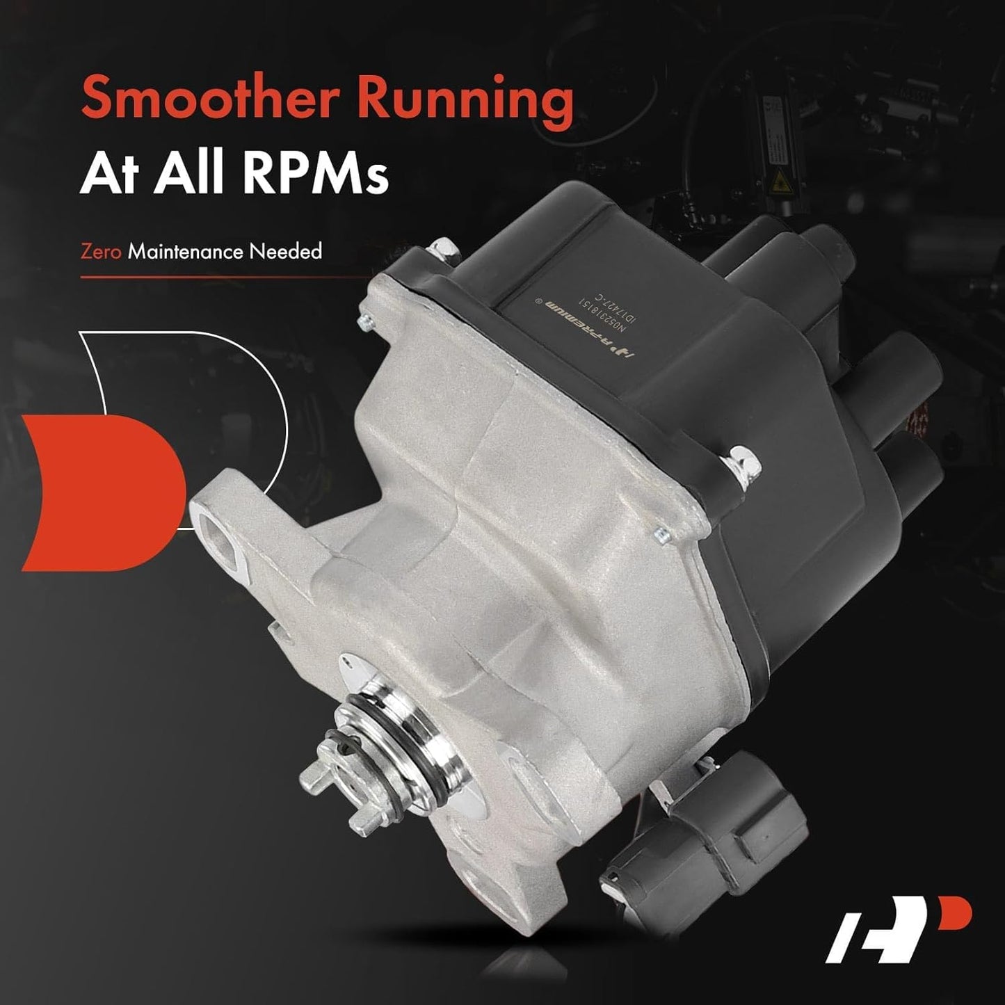 A-Premium Electronic Distributor with Cap and Rotor Compatible with Honda Civic (CX/DX/LX Model) 1992-1995, Civic del Sol (S Model) 1993-1995, 1.5L 4 Cyl