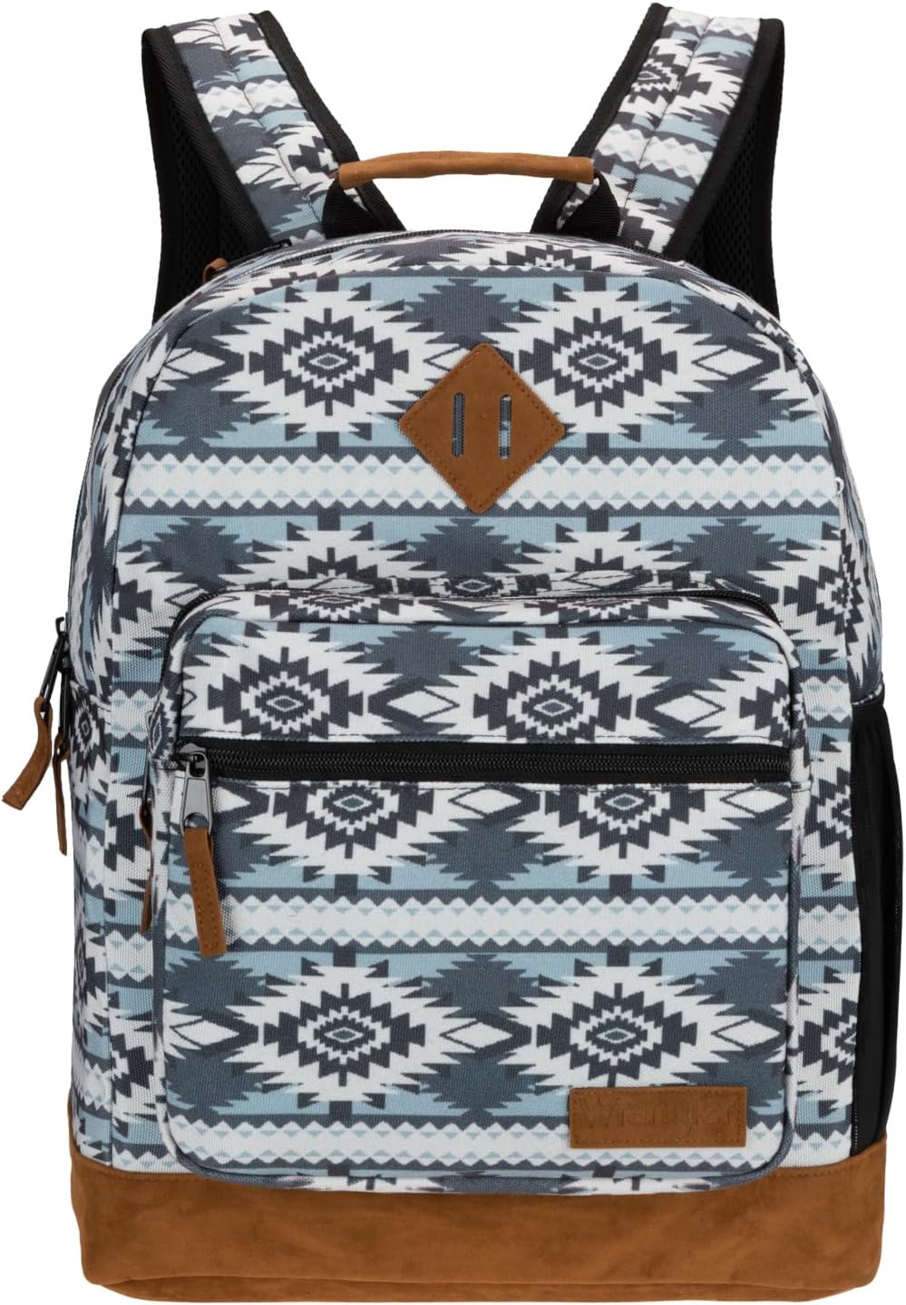 Wrangler Yellowstone Sturdy Backpack for Travel Classic Logo Water Resistant Casual Daypack for Travel with Padded Laptop Notebook Sleeve (New Retro)