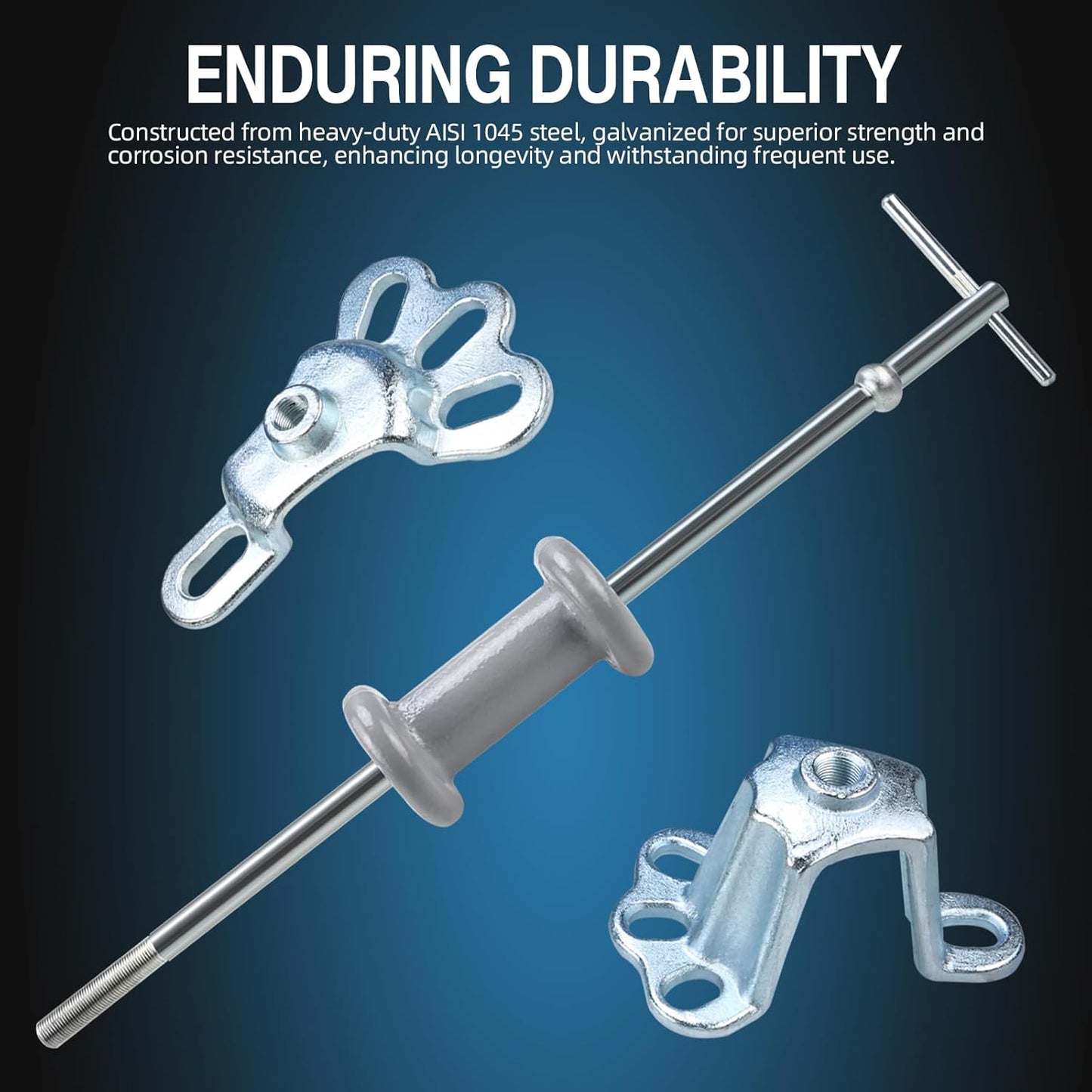 8MILELAKE 9 Way Slide Hammer Puller Axle Front Rear Wheel Bearing Dent Hub Gear Puller Remover Set
