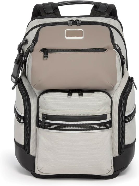 TUMI - Alpha Bravo Nomadic Backpack - Men's Durable Carry On Bag - 18.8" X 15.0" X 9.0" - Fits up to 15" Laptop - Chalk (Glow in the Dark)