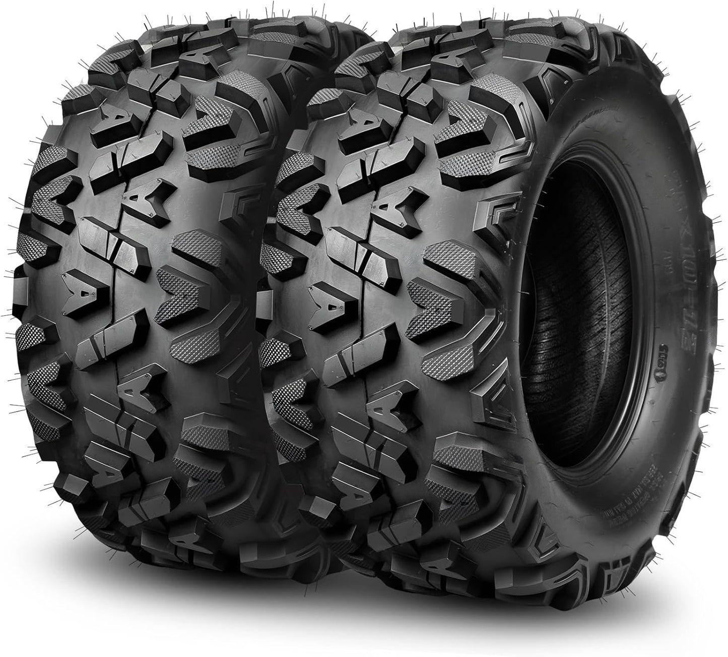 TRIPOWER ATV UTV Tires 25x8-12 & 25x10-12 All Terrain Trail Sand Mud Off-Road Tires, 6 Ply Tubeless Full Set of 4