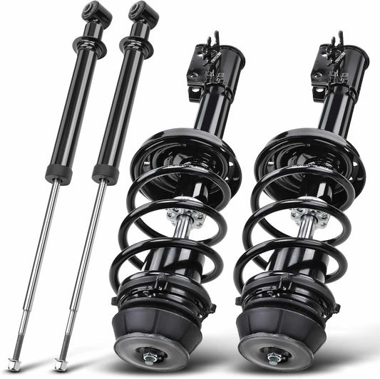 A-Premium Set (4) Front and Rear Complete Strut & Coil Spring Assembly Compatible with Saturn LS LS1 LW1 2000, L100 2001-2002, L200 LW200 2001-2003, L300 2004, Driver and Passenger Side