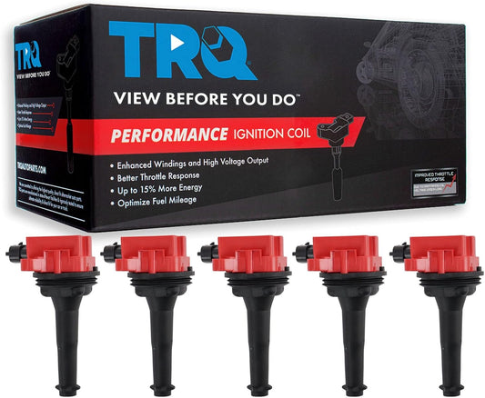 TRQ Ignition Coil Set Compatible with 1999-2004 Volvo C70 2001-2005 S60 1999-2000 S70 2004-2006 S80 1999-2007 V70 2003-2006 XC70 XC90