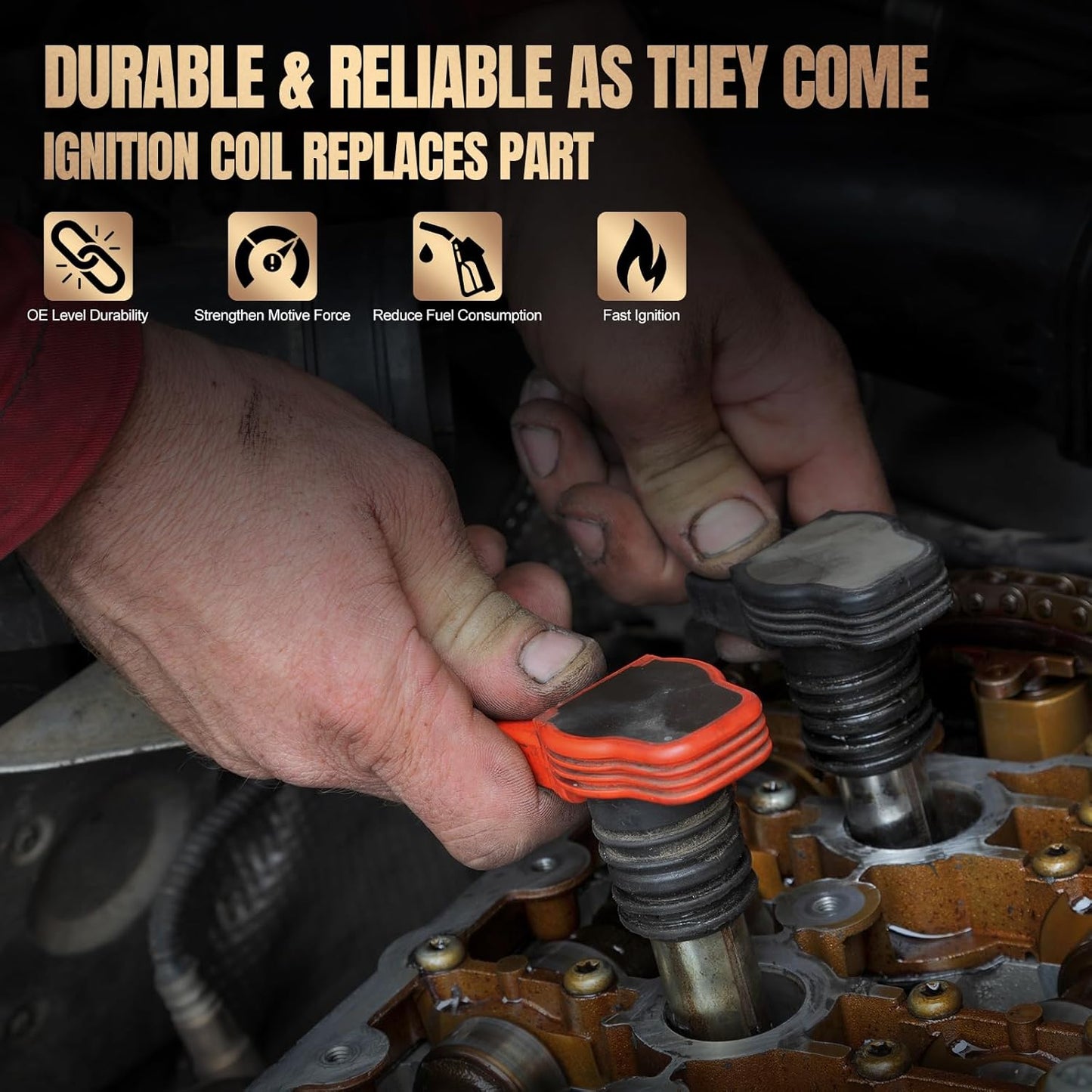 Set of 6 UF487 Ignition Coil Pack Compatible with Toyota Avalon Highlander Camry Sienna Rav4 Venza 4Runner ES350 IS350 RX350 RX450h GS350 ES300h 2.5L L4 3.5L V6 Replaces C1601 90919-A2007