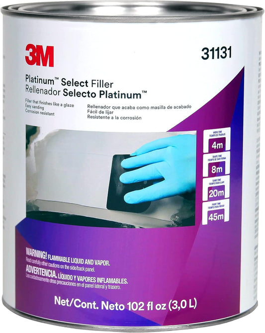 3M Platinum Select Filler 31131, Lightweight, Stain Free, Tack Free, Creamy Formula, 1 gallon (3 fl oz)