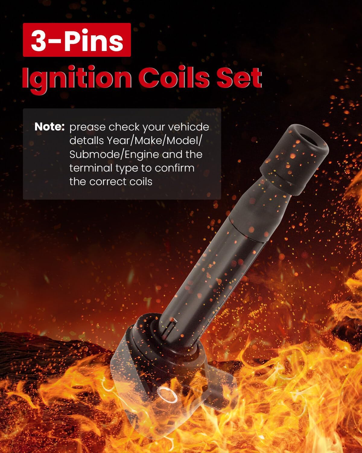 cciyu Pack of 6 Ignition Coils compatible for Honda for Accord Odyssey for Acura CL TL RL Vue 3.0L 3.2L 3.5L V6 C1221 UF242 UF-242 GN10168 C-511 C1462 90919-02247 1999-2010