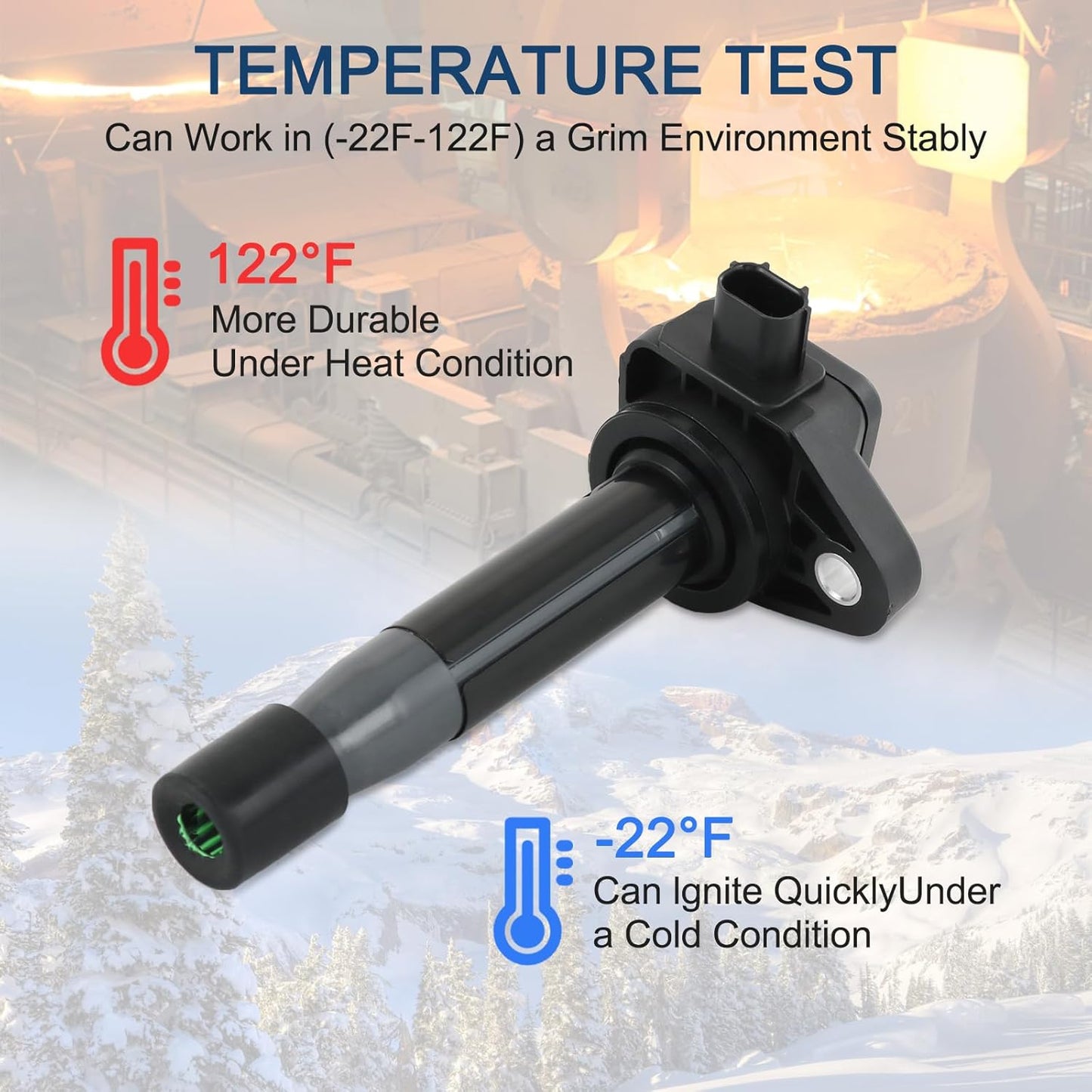 Set of 6 Ignition Coil Pack & Spark Plug Compatible with Acura RL TL TSX Honda Accord Crosstour Odyssey V6 3.5L Replace# UF603, C1624, 178-8379, 30520-R70-A01, 30520-R70-S01