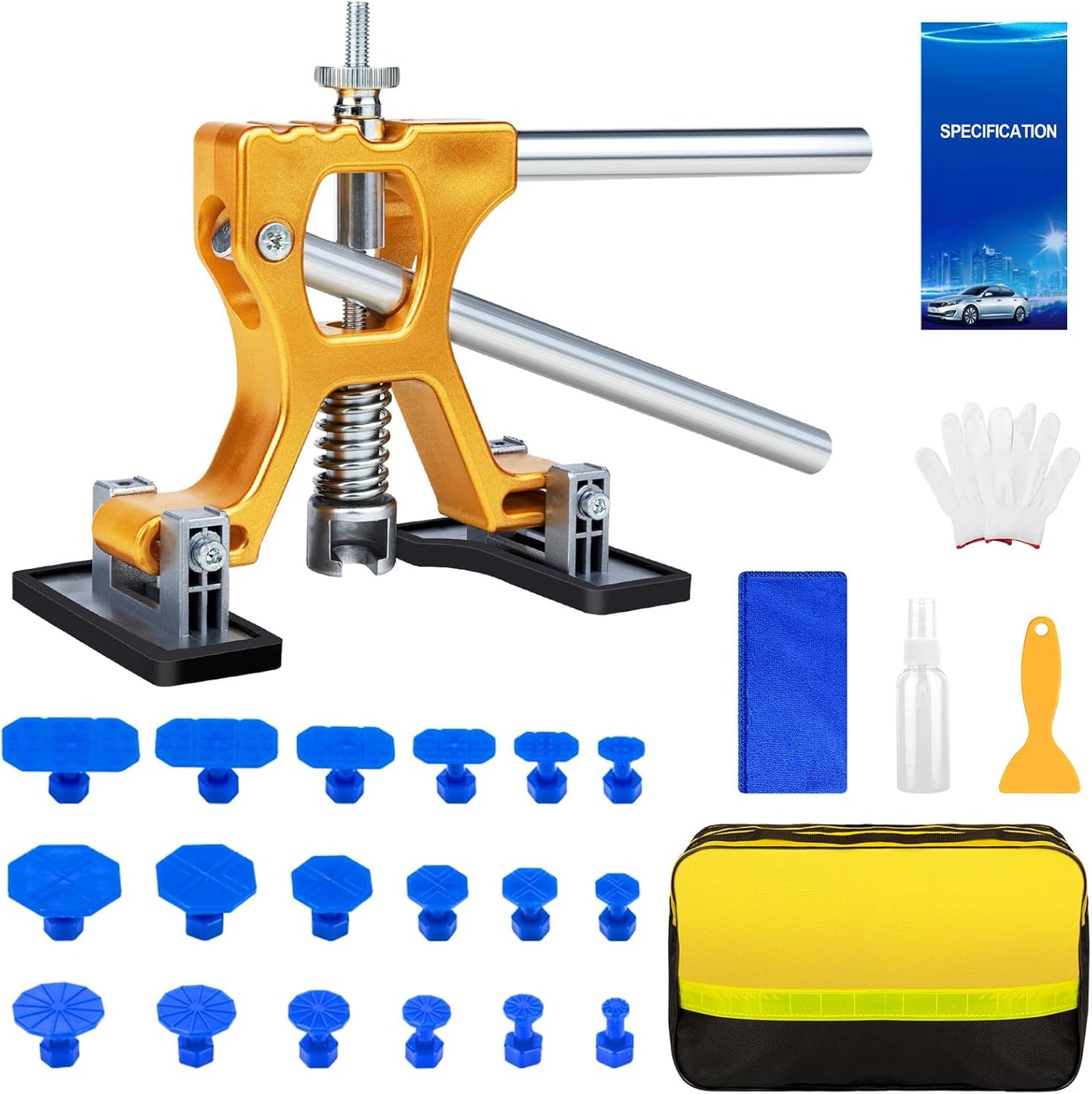 Car Dent Puller Kit, 56PCS Paintless Dent Removal Tools, Car Dent Repair Kit Adjustable Dent Lifter,Bridge Puller, Dent Remover Tool for Car Auto SUV Hail Damage DIY Repair