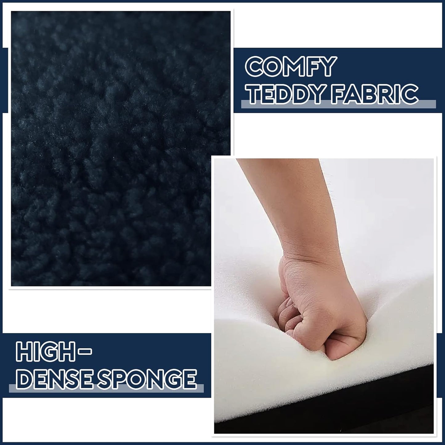 Set of 2 Swivel Chair, Swivel Barrel Accent Sofa Chair, Modern Teddy Fabric Club 360 Degree Swivel Chair, Small Leisure Arm Chair for Nursery, Living Room, Hotel, Bedroom, Office, Lounge, Blue