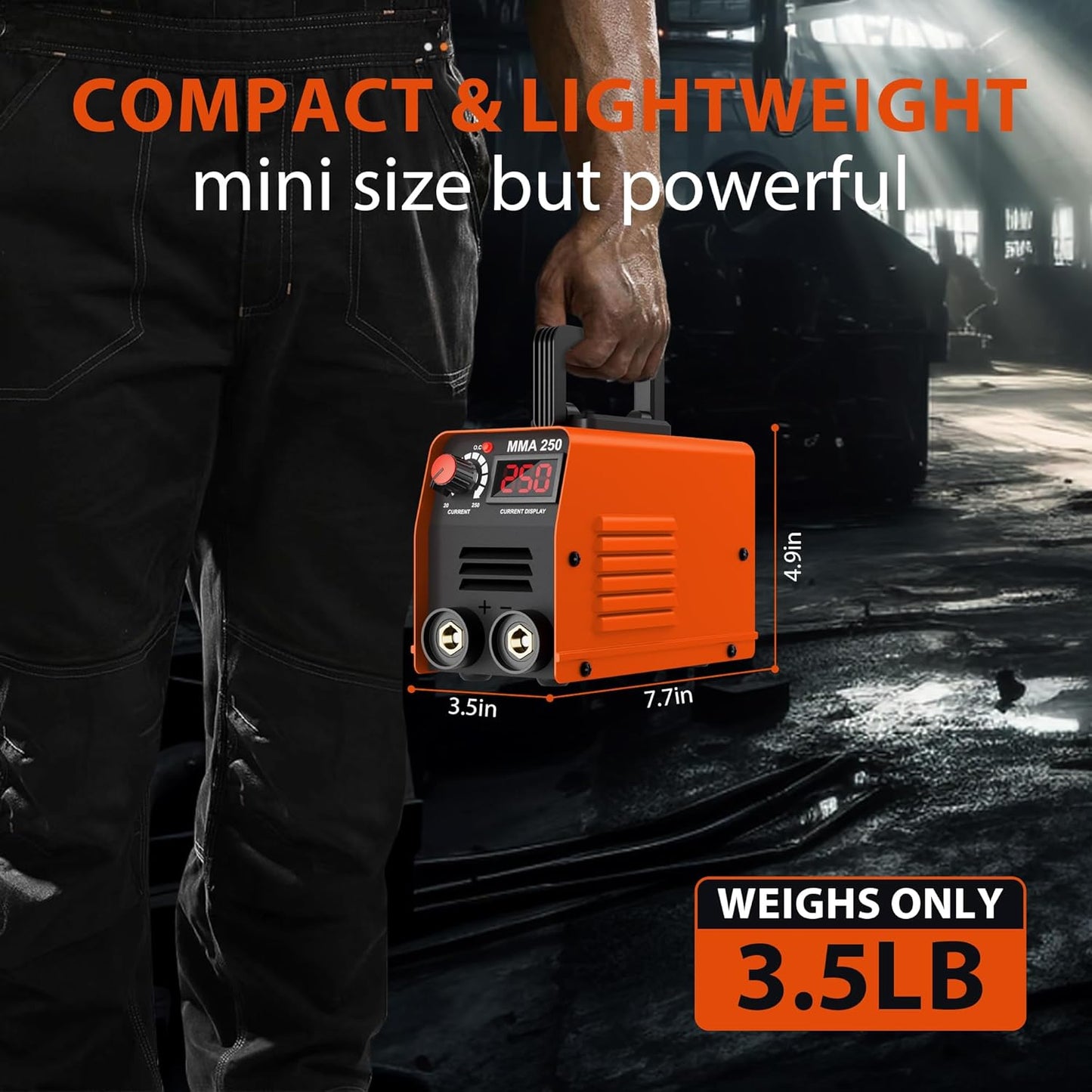 Stick Welder 250 Amp 110V Mini LED Display Digital Inverter IGBT Welding Machine，MMA arc Welder Machine dc Inverter Welder with Digital Display Portable Welding Machine