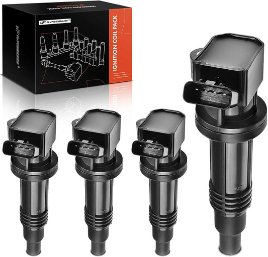 A-Premium Engine Ignition Coil Pack Set of 4 Compatible with Toyota Altezza Gita SXE10 3SGE 1998 1999 2000 2001 2002 2003 2004 2005