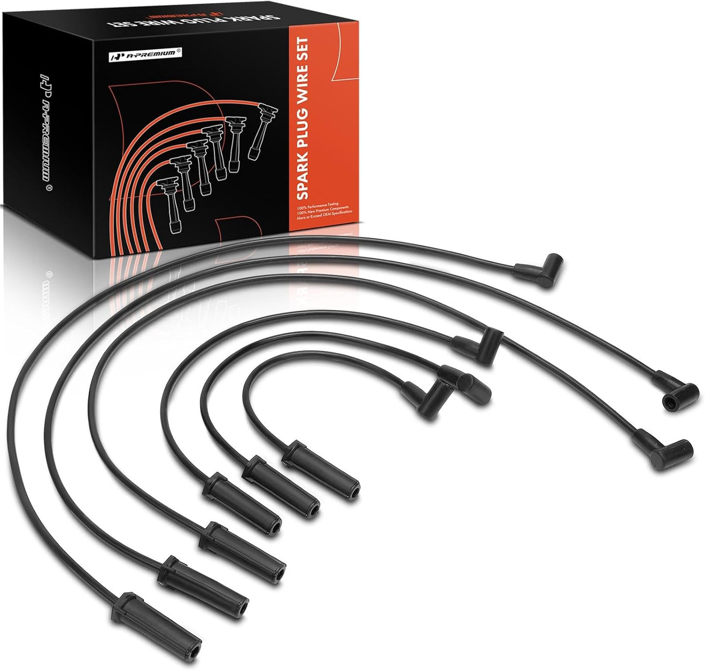 A-Premium Ignition Spark Plug Wires Set of 6 Compatible with Buick LaCrosse 2005 2006 2007 2008 2009, 3.8L