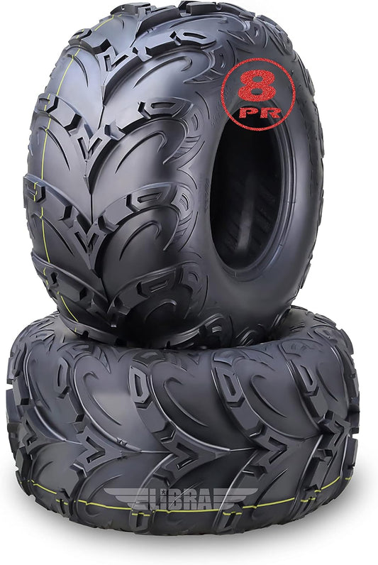 WANDA Performance 8 Ply ATV Tires 22x10-9 Mud Sling fit Honda Recon Suzuki Ozark 250, Set 2