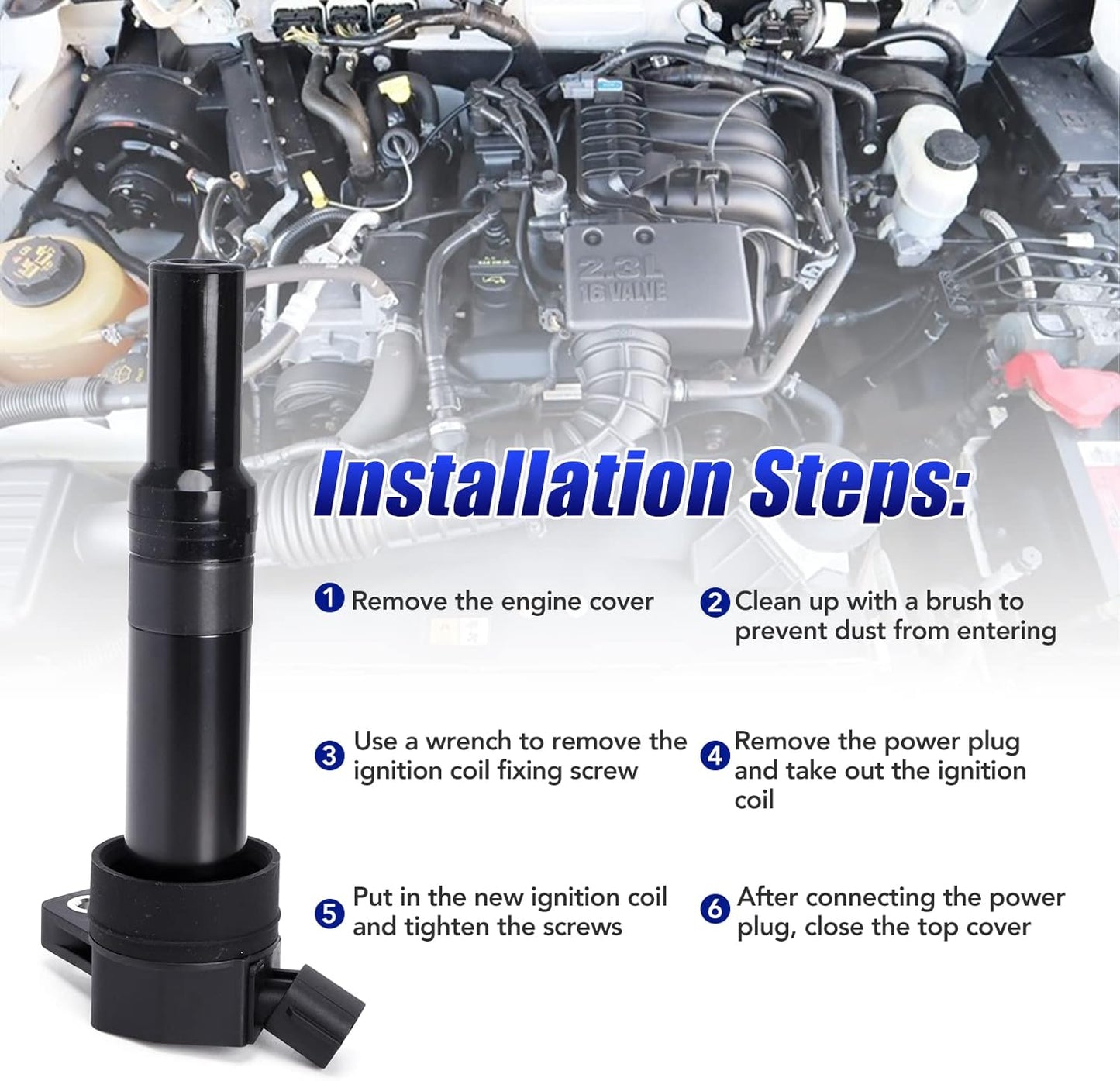 Set of 4 Ignition Coil Pack for 2.0 1.8 L4 Hyundai Elantra Tucson Kia Soul Forte 2011 2012 2013 2015 2015 2016 Coil Packs Replaces# UF651 C1804