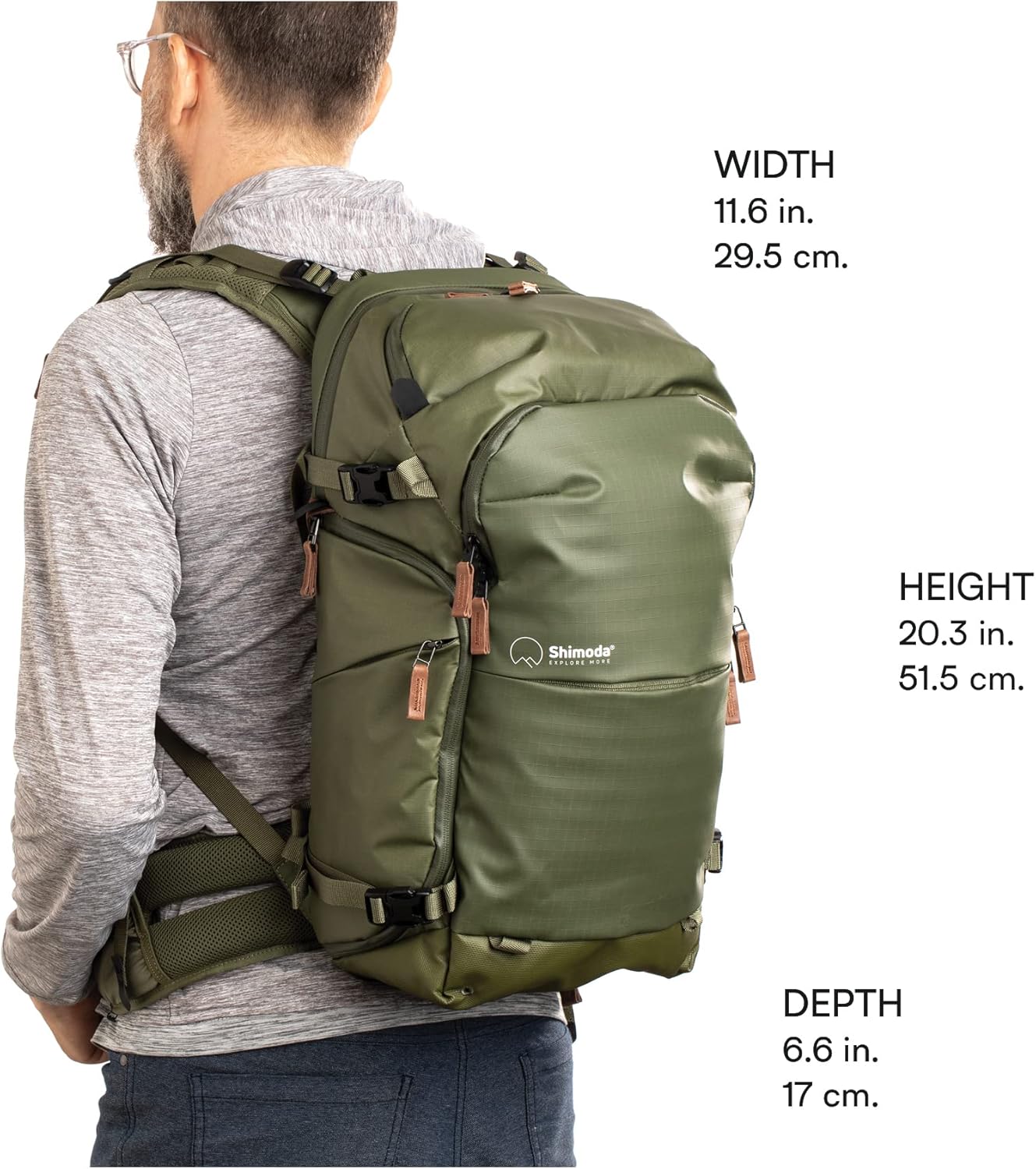 Shimoda Explore V2 25 Liter Adventure Backpack Starter Kit with Small Mirrorless Core Unit, Army Green