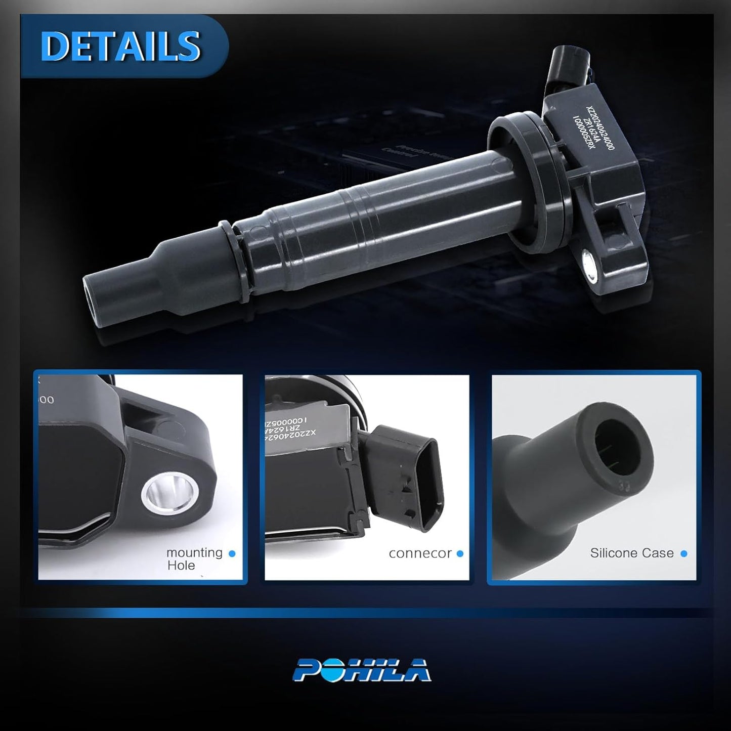 Set of 4 Ignition Coil Coils Pack Replacement for Toyota Lexus Tundra 4Runner Tacoma Solara Matrix 2008 IS F 2006 2007 2008 2009 2010 2011 Replace# UF495 C1426 90919T2006 1.8L 2.4L 4.7L 5.0L