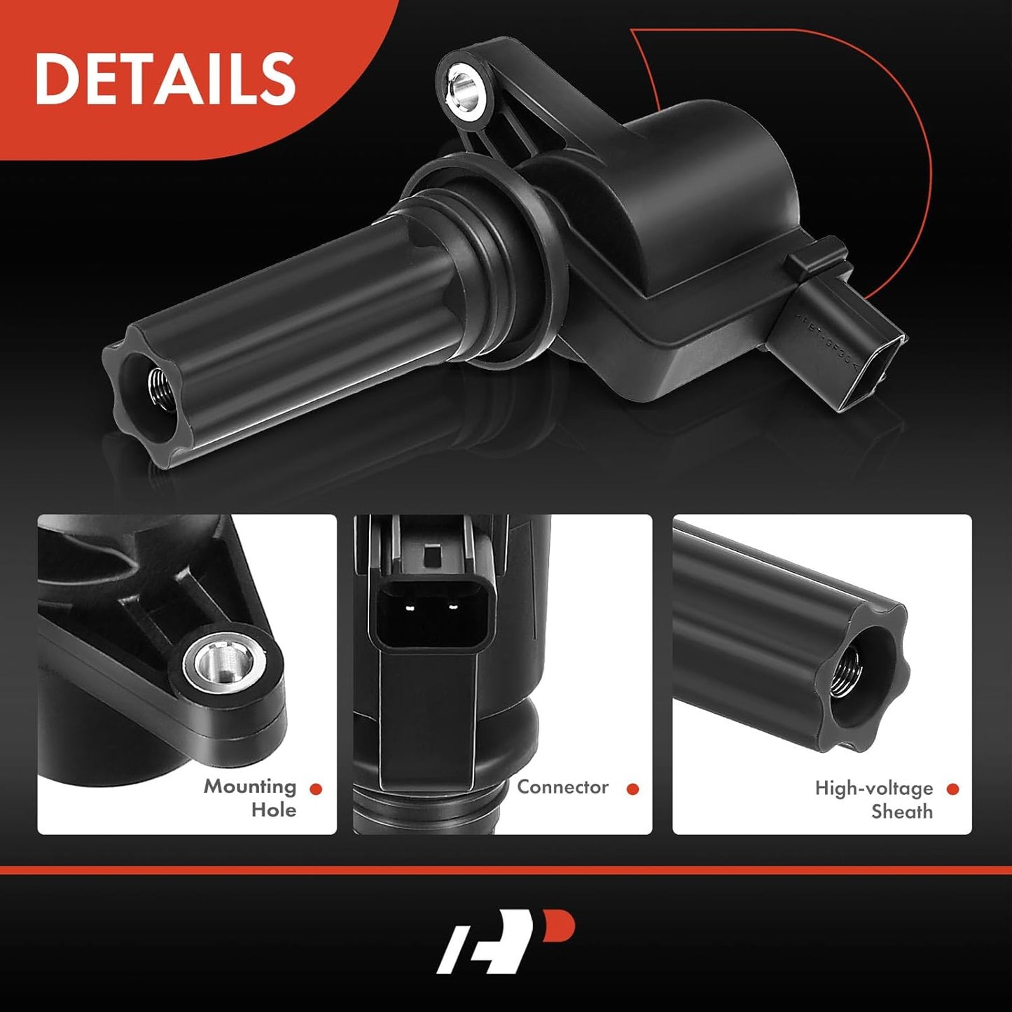 A-Premium Engine Ignition Coil Pack Compatible with Jaguar S-Type 2000-2003 & Lincoln LS 2000-2005, V6 3.0L, 6-PC Set