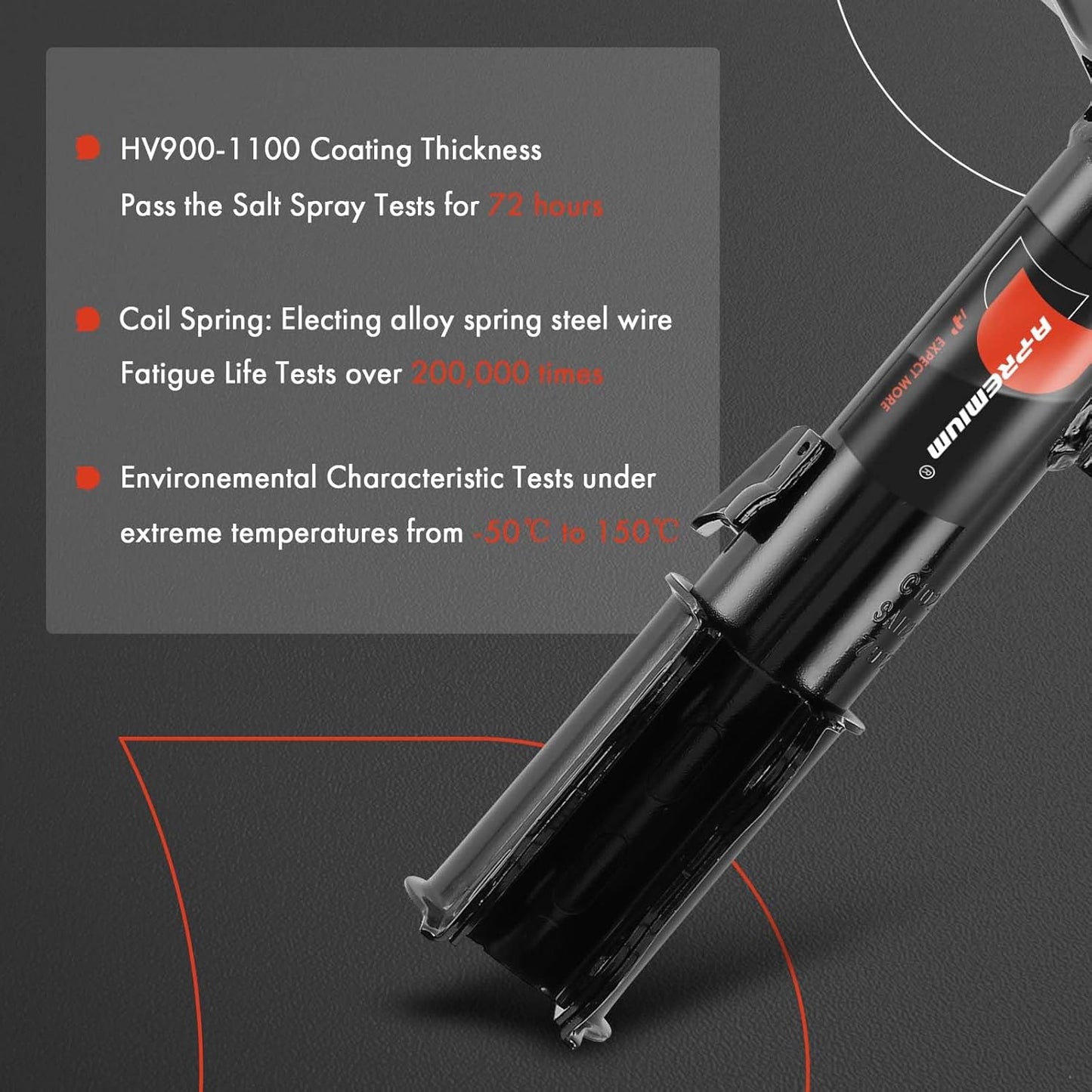 A-Premium Front Complete Strut w/Coil Spring Assembly Shock Absorber Compatible with Toyota Corolla 2003-2008
