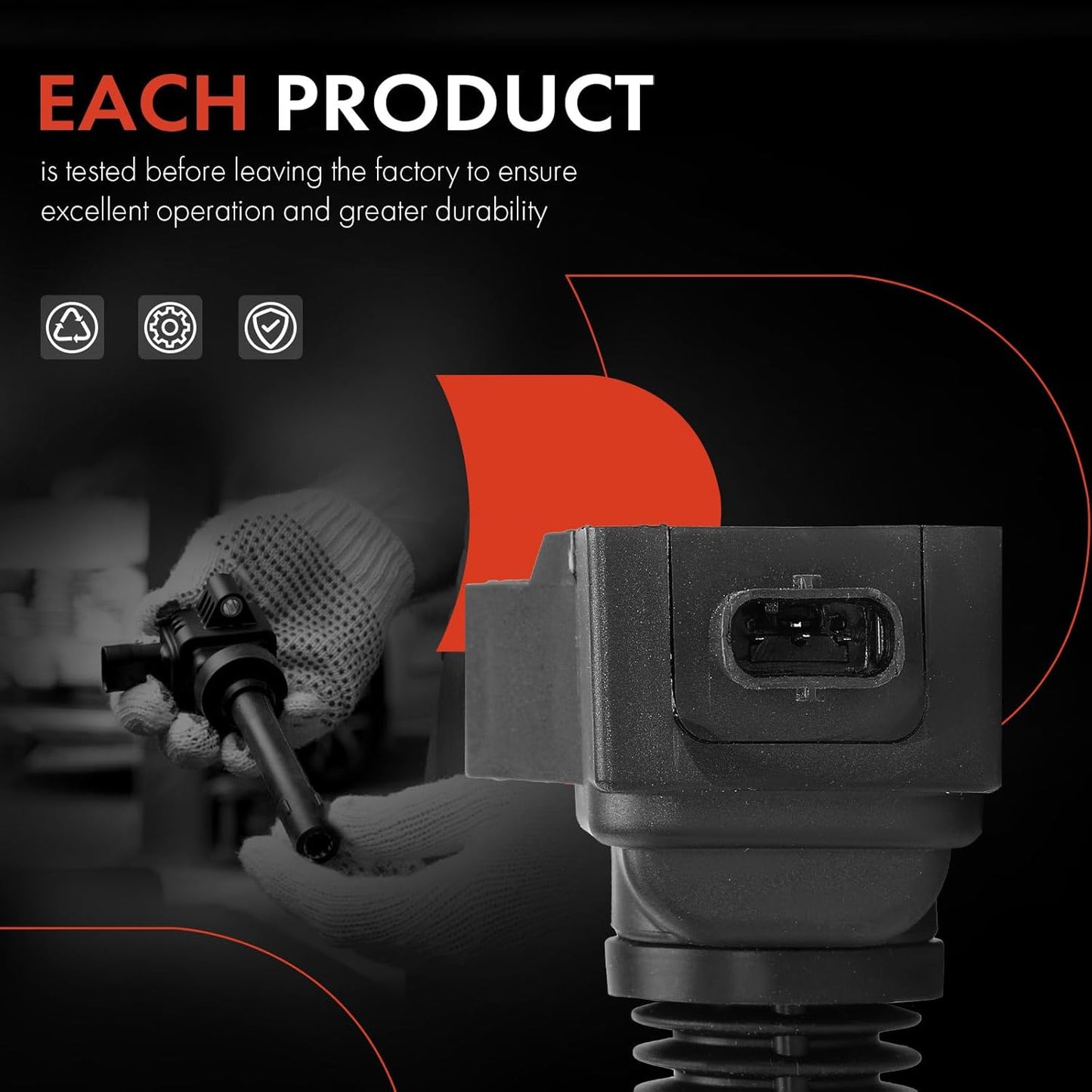 A-Premium Engine Ignition Coil Pack Compatible with Ford F-150 2018-2023, Explorer 2020-2023/2025, Edge 2019-2023, Bronco, Police Interceptor Utility & Lincoln Aviator, Nautilus, 6-PC Set
