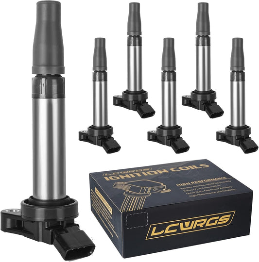 6PCS Ignition Coils Fits for 3.5 V6 Toyota Sienna Camry Rav4 Highlander Venza Avalon Lexus ES350 RX350 IS250 IS350 2007 2008 2009 2010 2011 2012 2013 2014 2015 2016 Coil Packs Replaces UF487