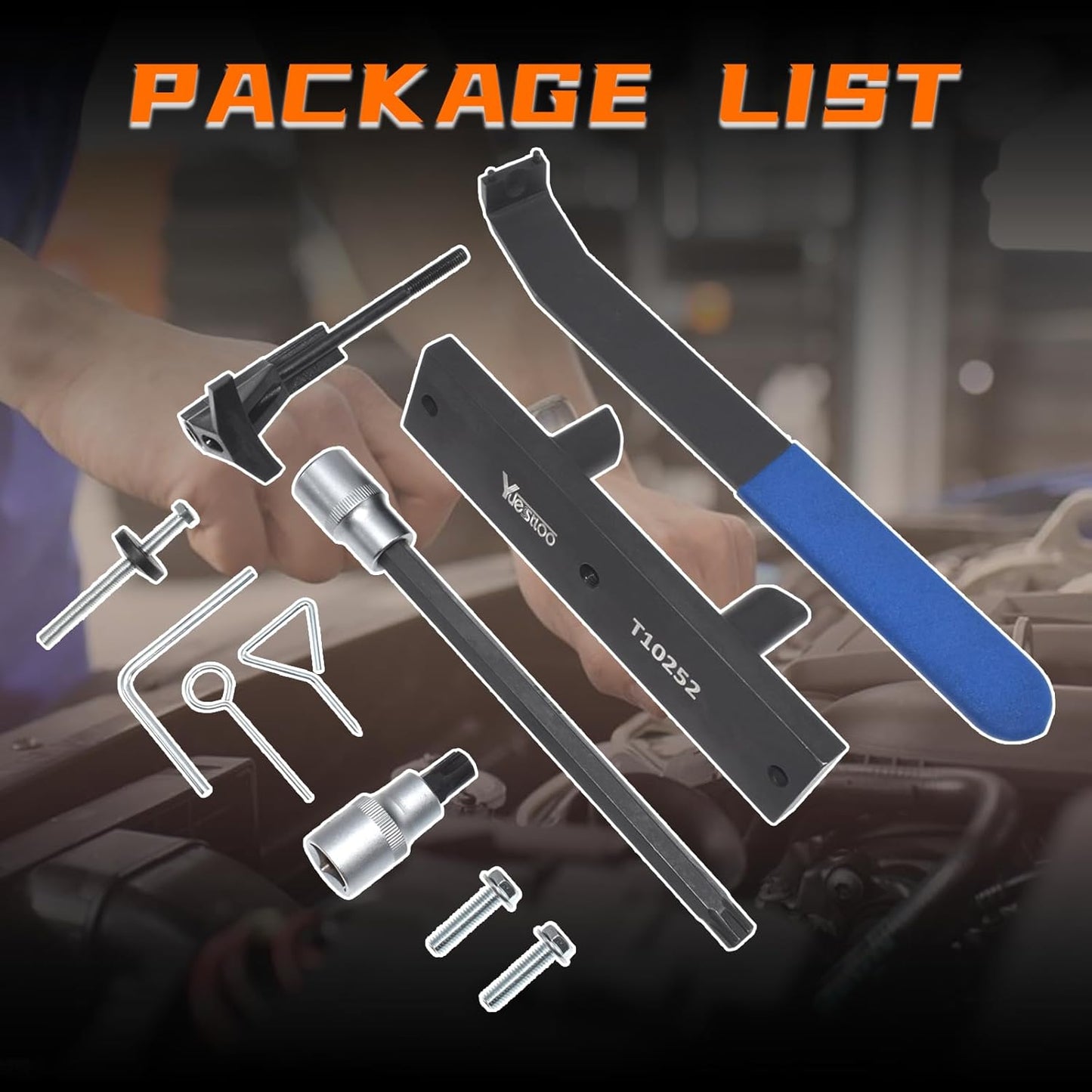 Camshaft Alignment Locking Timing Tool Kit, Compatible with Audi VW 2.0 FSI/TFSi Petrol Engine T10252 T10115 T10020 with T52 T40080 Socket