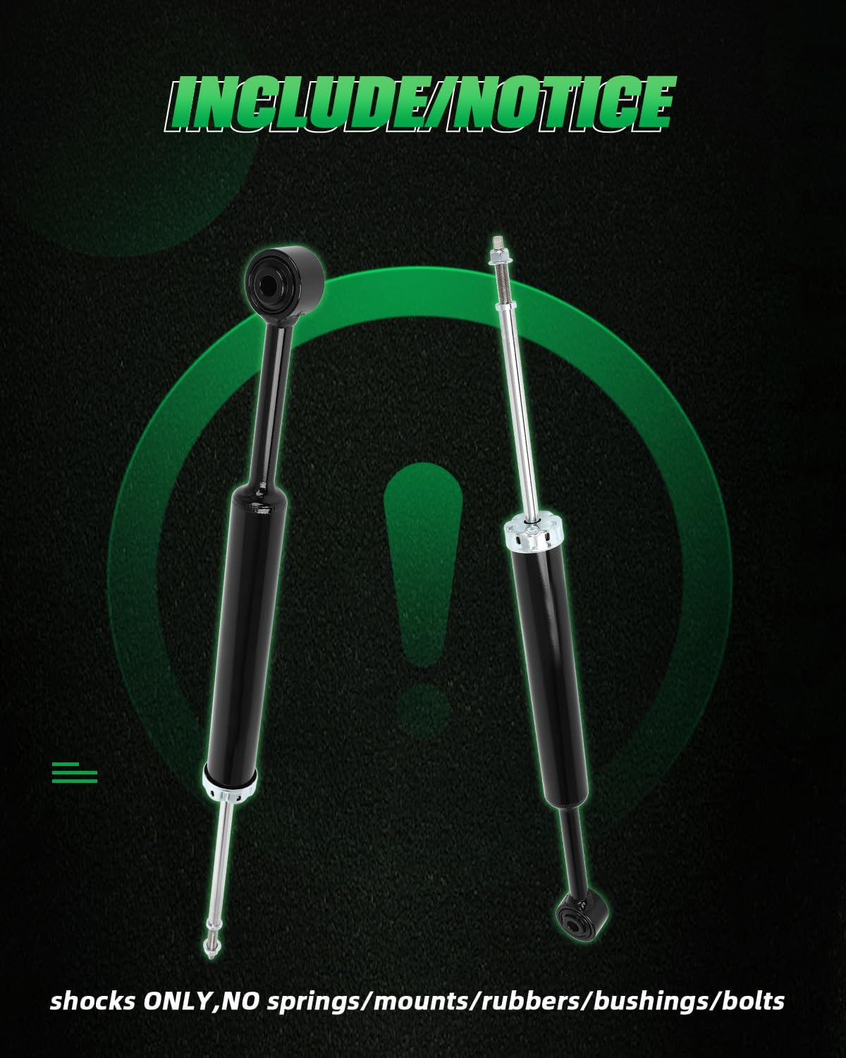 SCITOO - Rear Shock Absorbers for Jeep Fits 2014 2015 2016 2017 2018 for Jeep Cherokee Shocks 37358 Shocks Struts - 2Pc Set