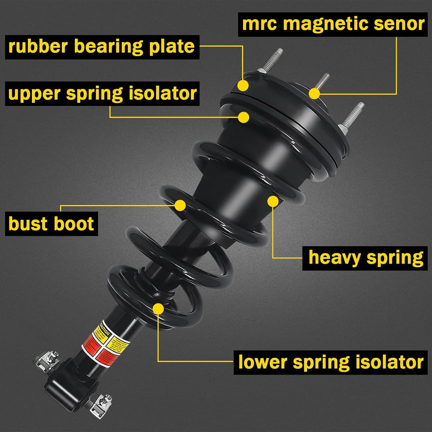 2Pcs Front Struts Shock Assembly Absorber Magnetic w/Electronic Suspension Compatible With 2007-2014 Cadillac Escalade Chevy Suburban Tahoe GMC Yukon XL Sierra 1500 Replace 19353951 580-435