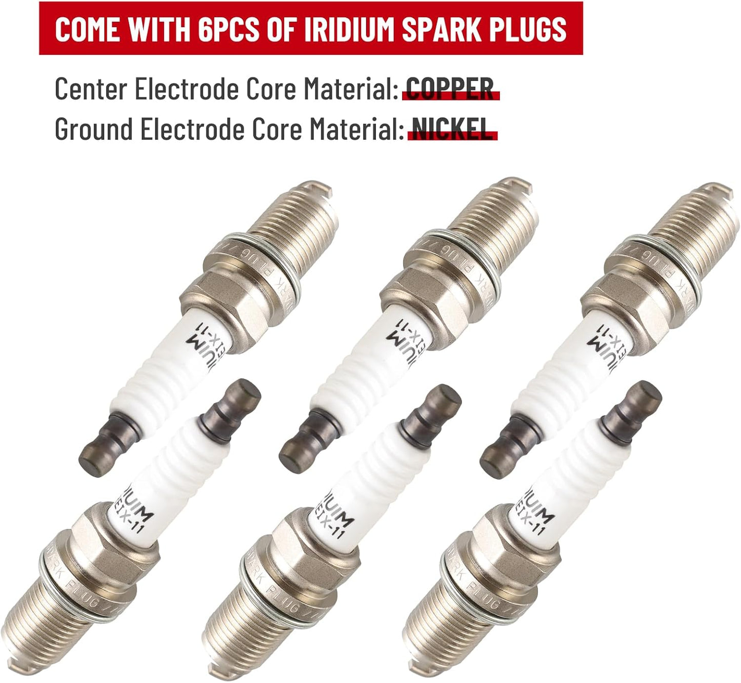 CarBole UF267 Ignition Coils and Spark Plugs Set Compatible with Lexus Toyota (OE: UF267+PK20TT)