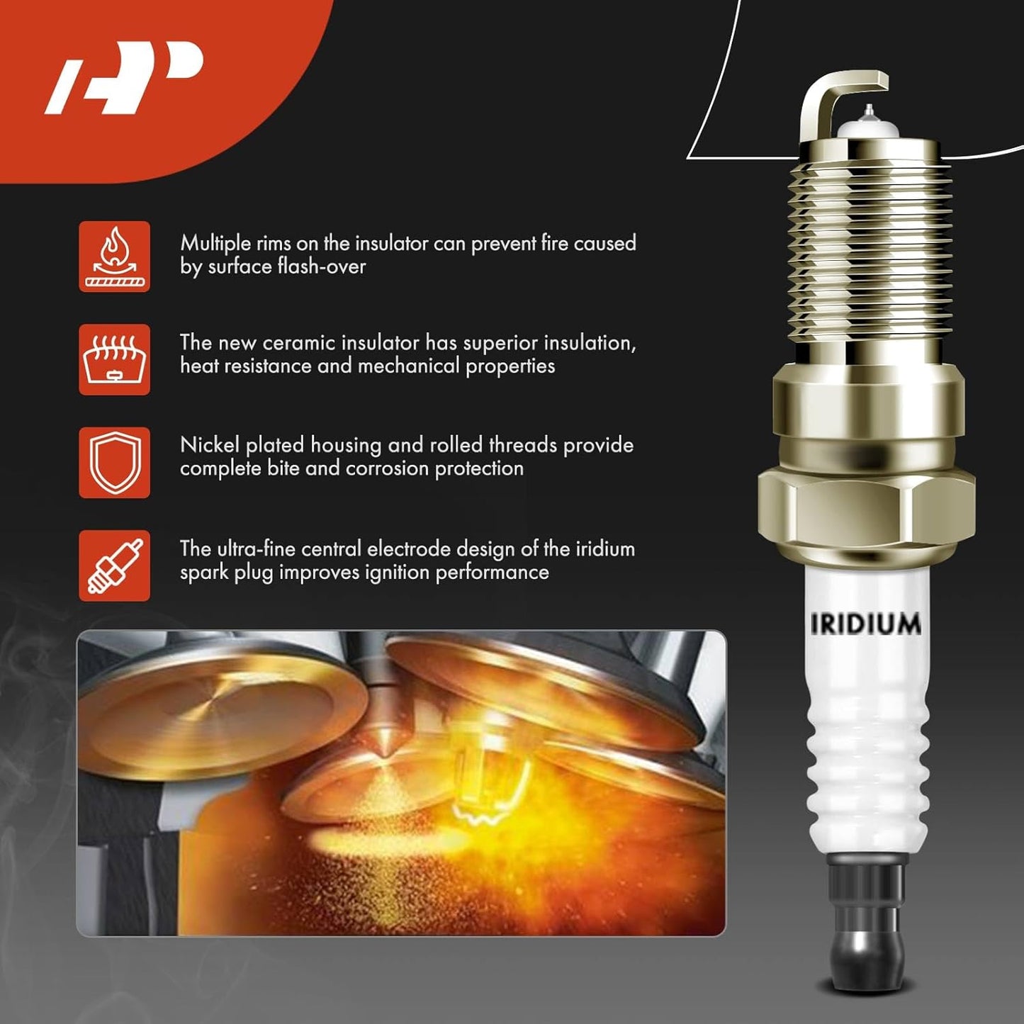 A-Premium 2x Ignition Coil Pack and 12x Iridium Spark Plugs Compatible with Jaguar XJ12 1994-1996, XJRS 1993, XJS 1994-1995, 6.0L